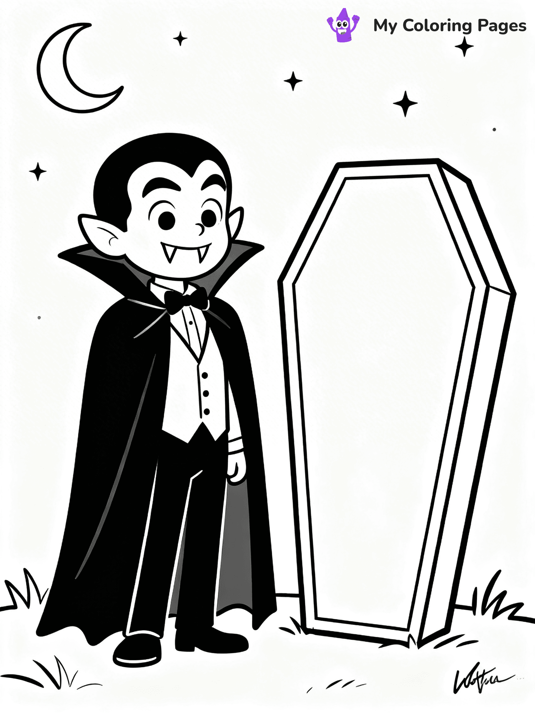 Dracula Coloring Pages - 9