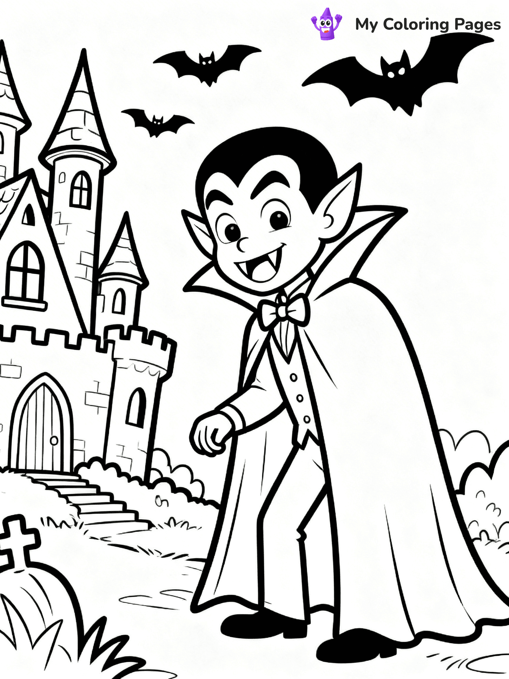 Dracula Coloring Pages - 8