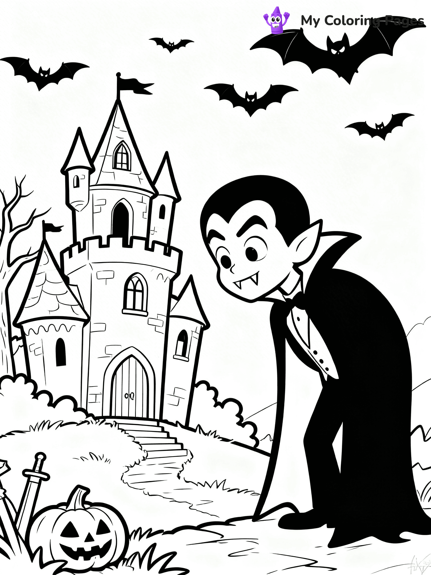 Dracula Coloring Pages - 4