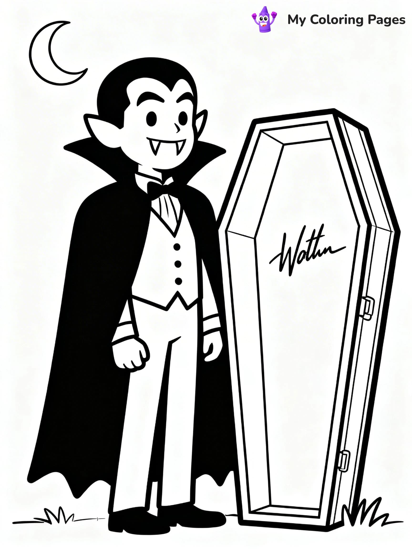 Dracula Coloring Pages - 2