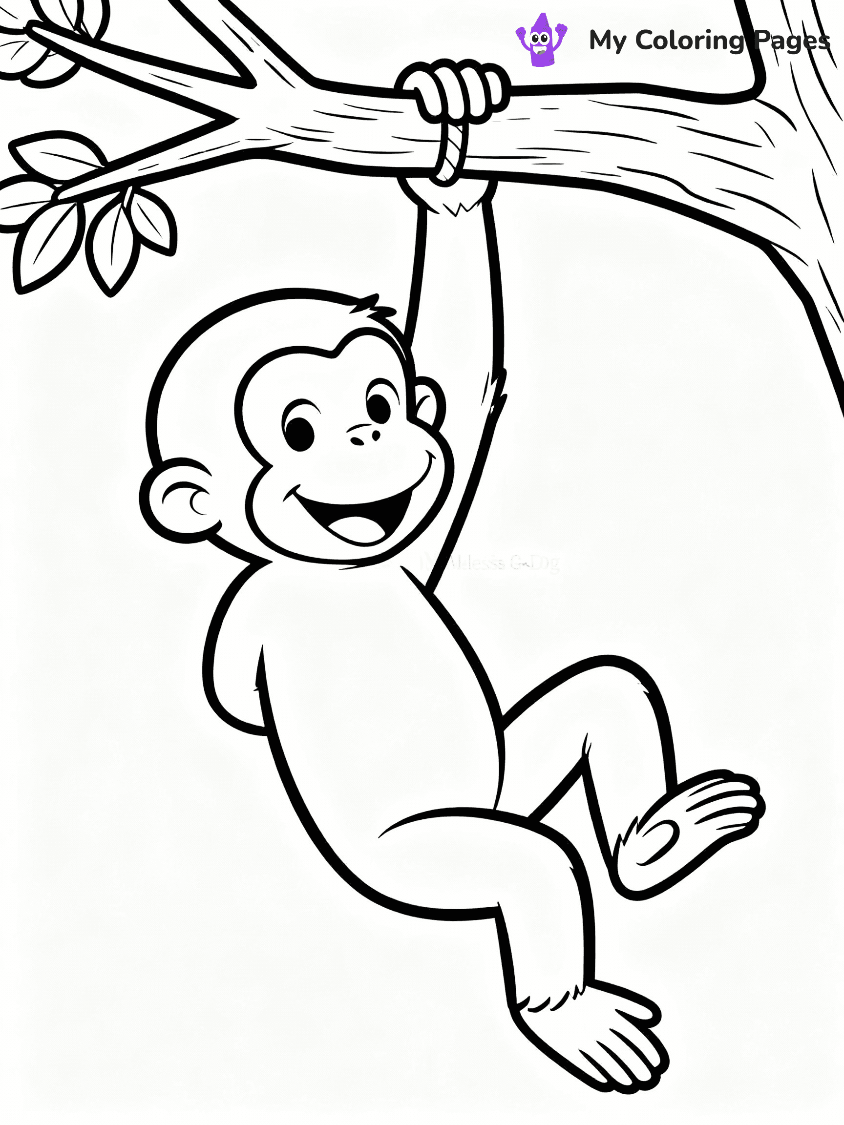 Curious George Coloring Pages - 12
