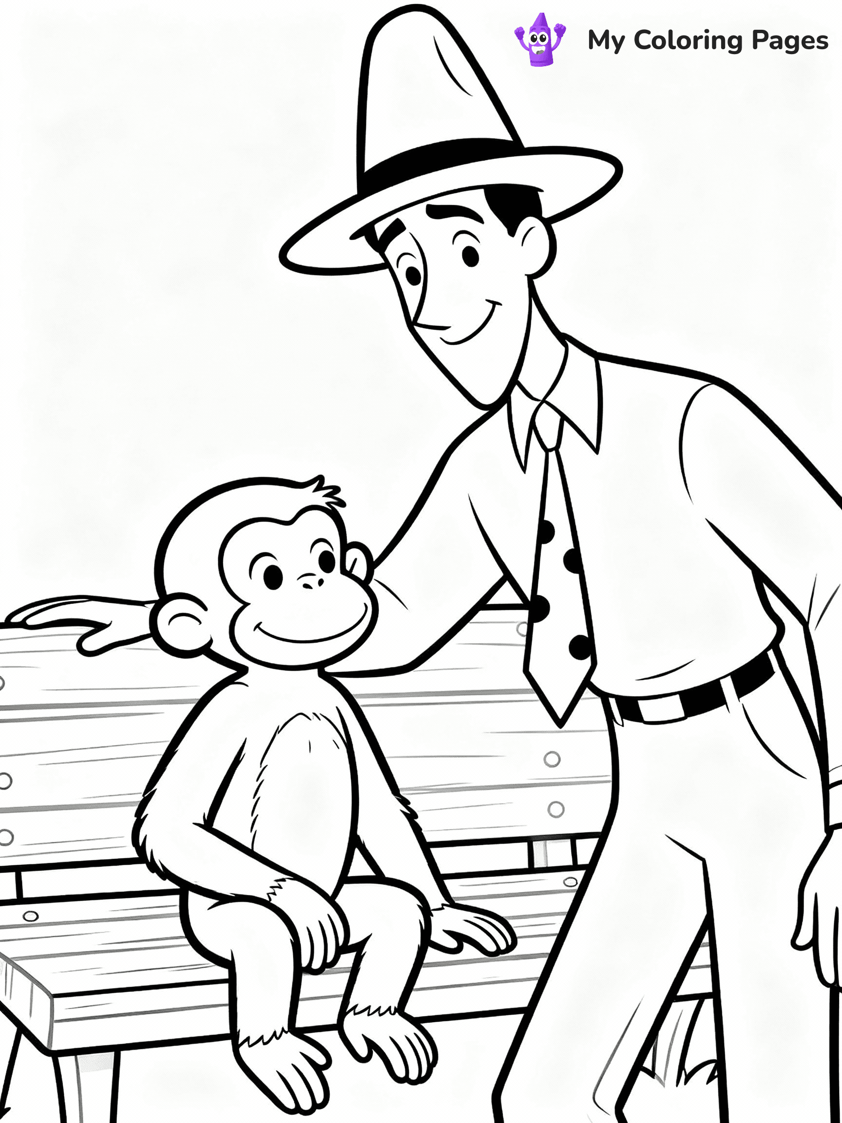 Curious George Coloring Pages - 4