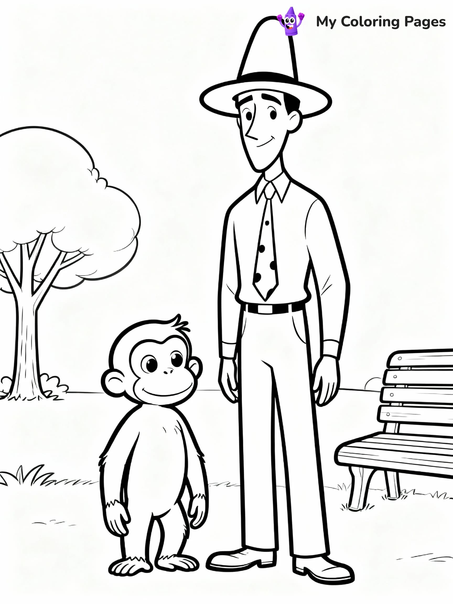 Curious George Coloring Pages - 3