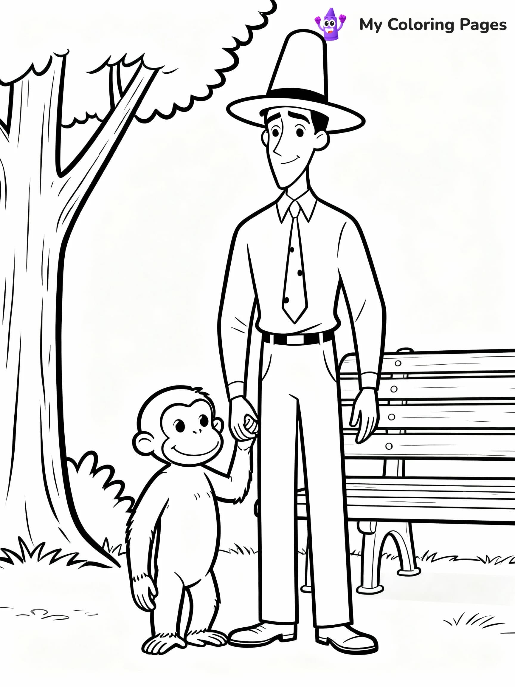 Curious George Coloring Pages - 2
