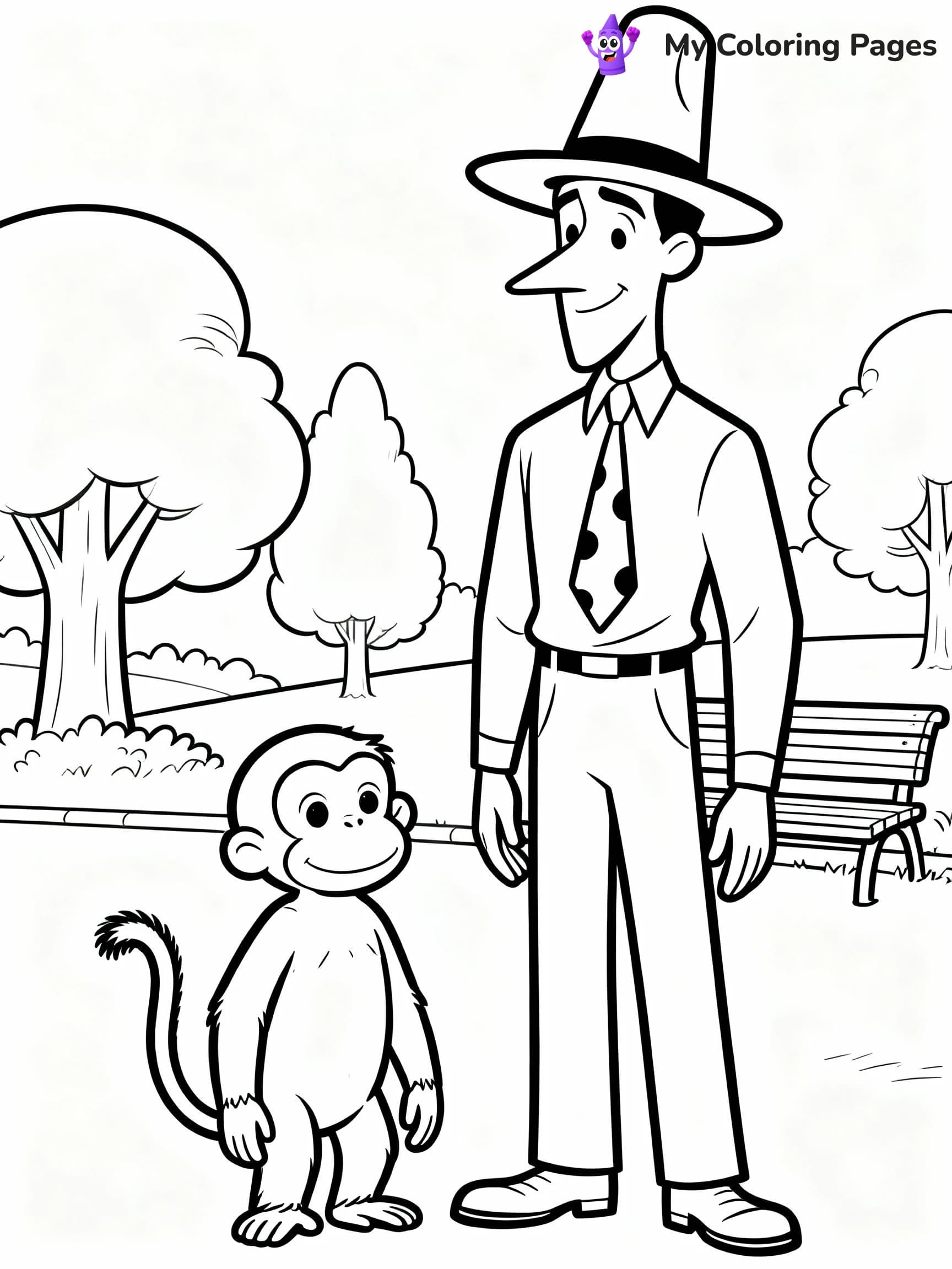 Curious George Coloring Pages - 1