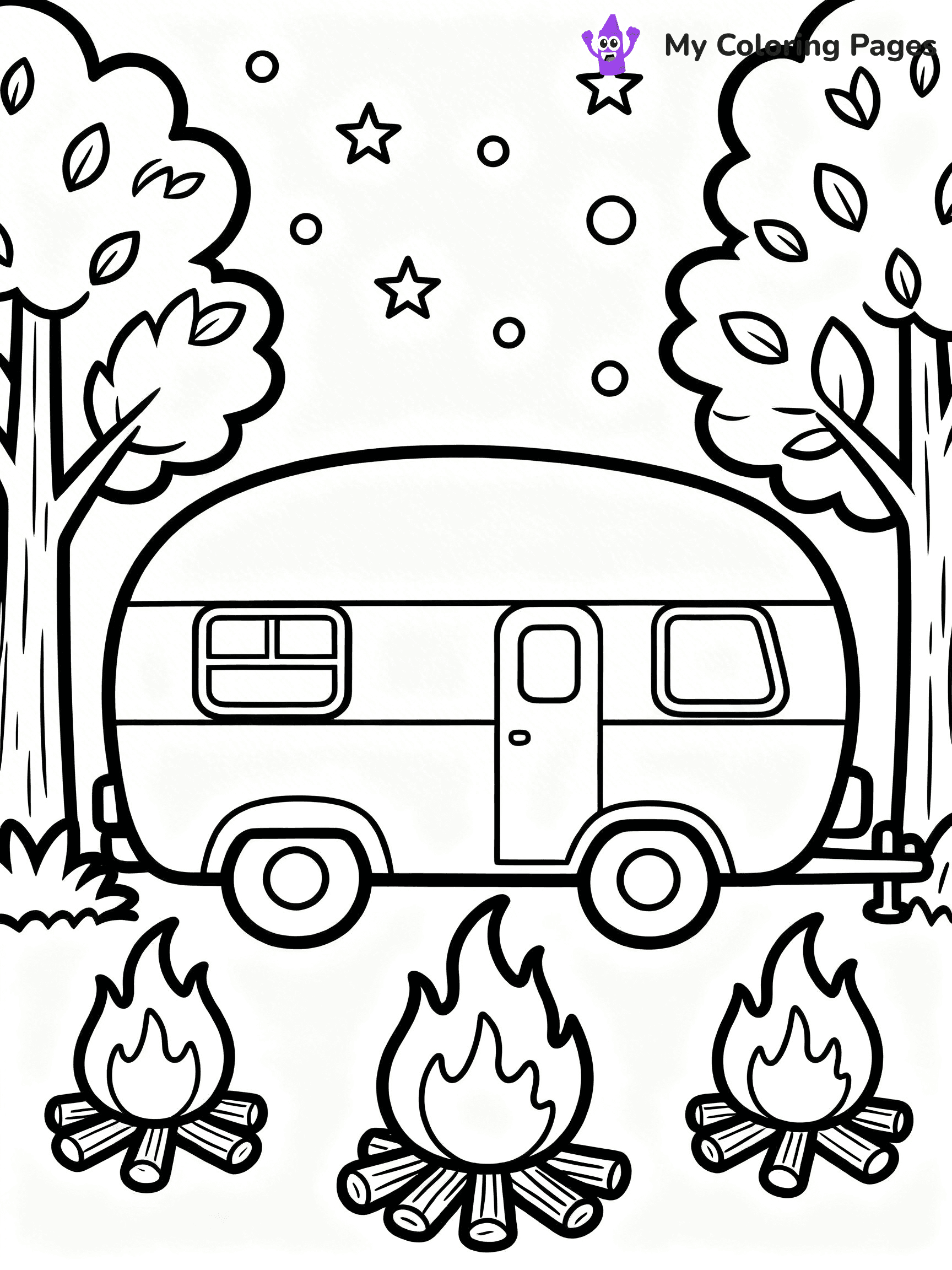 Camper Coloring Pages - 23