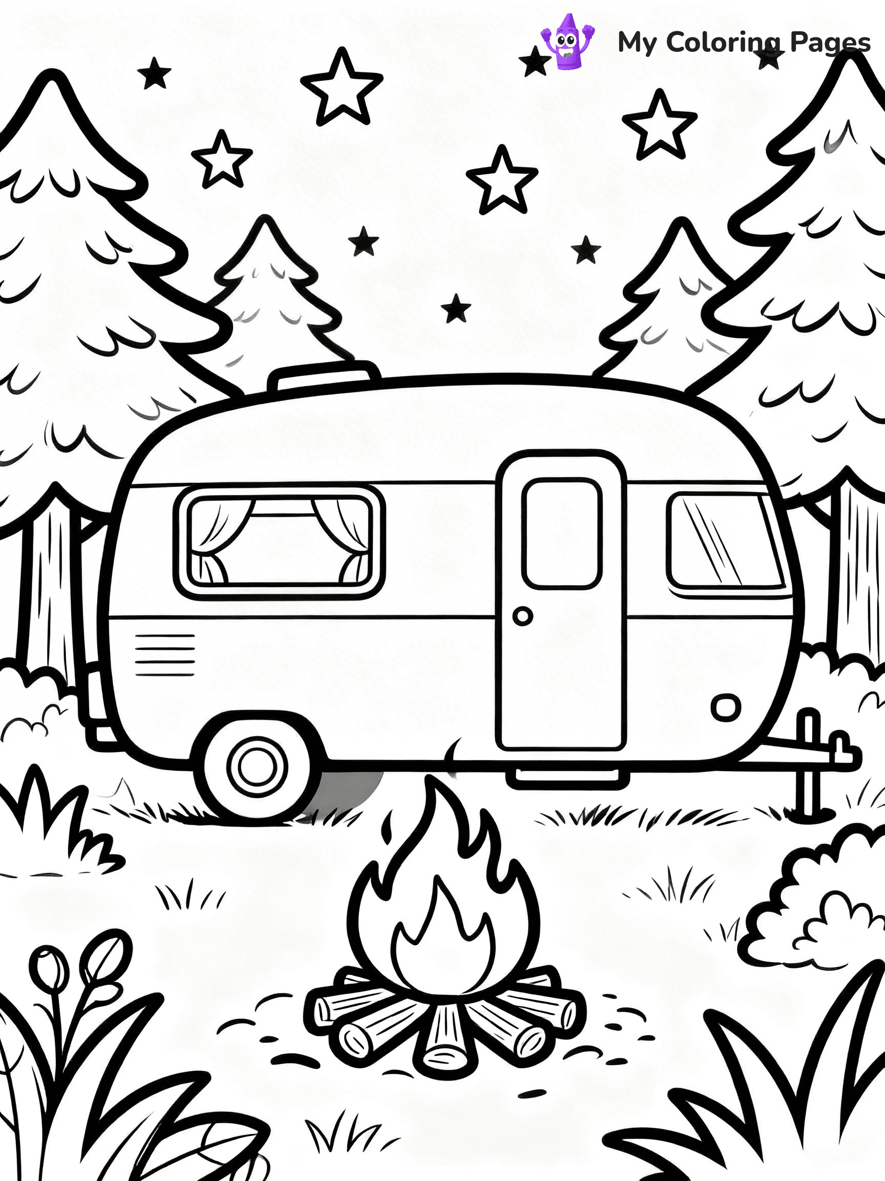 Camper Coloring Pages - 22