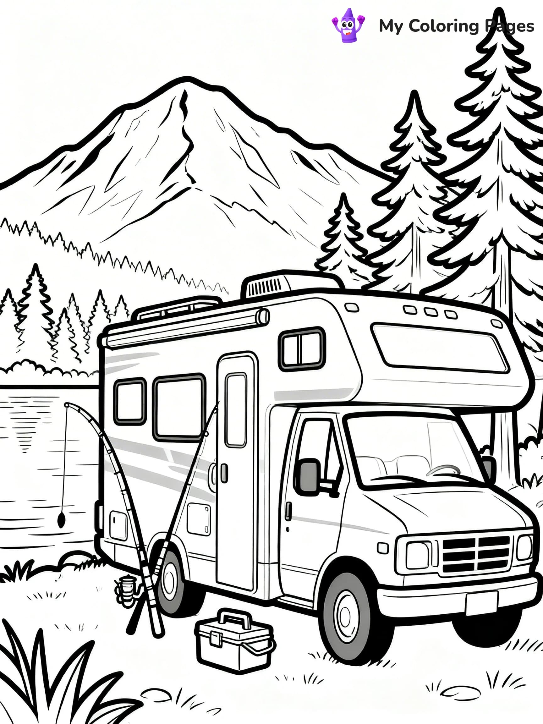 Camper Coloring Pages - 11