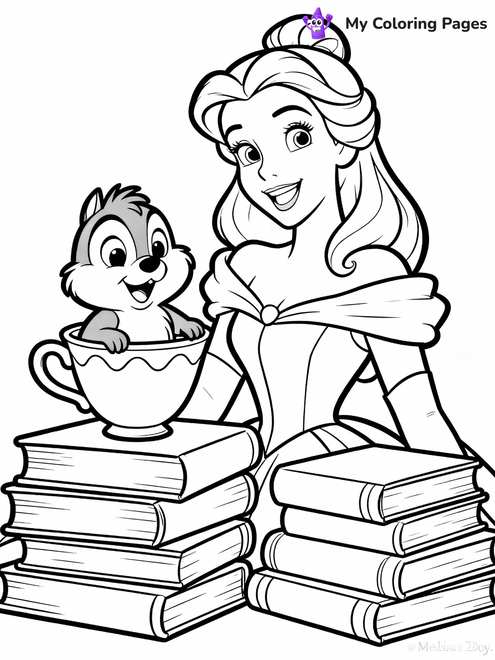 Belle Coloring Pages - 29