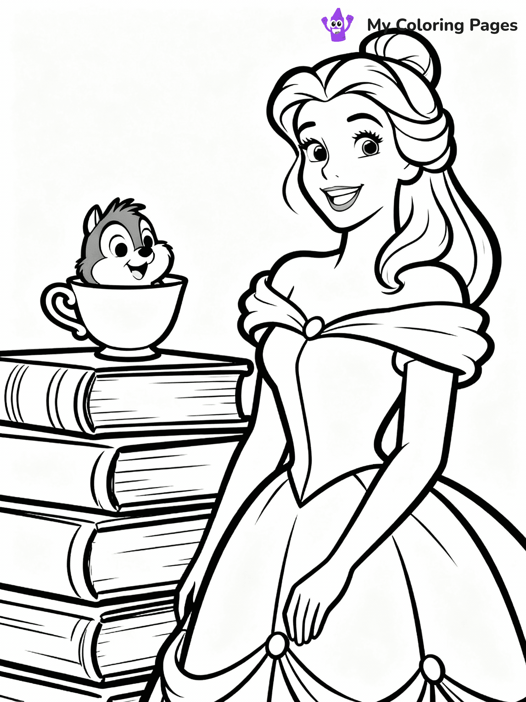 Belle Coloring Pages - 28