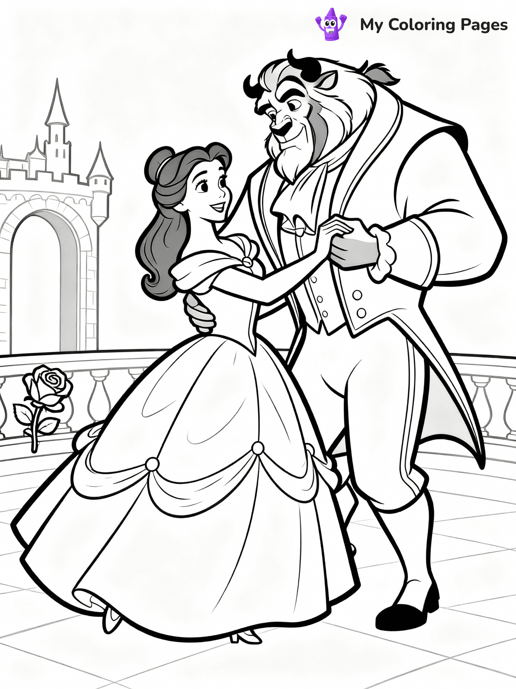 Belle Coloring Pages - 21