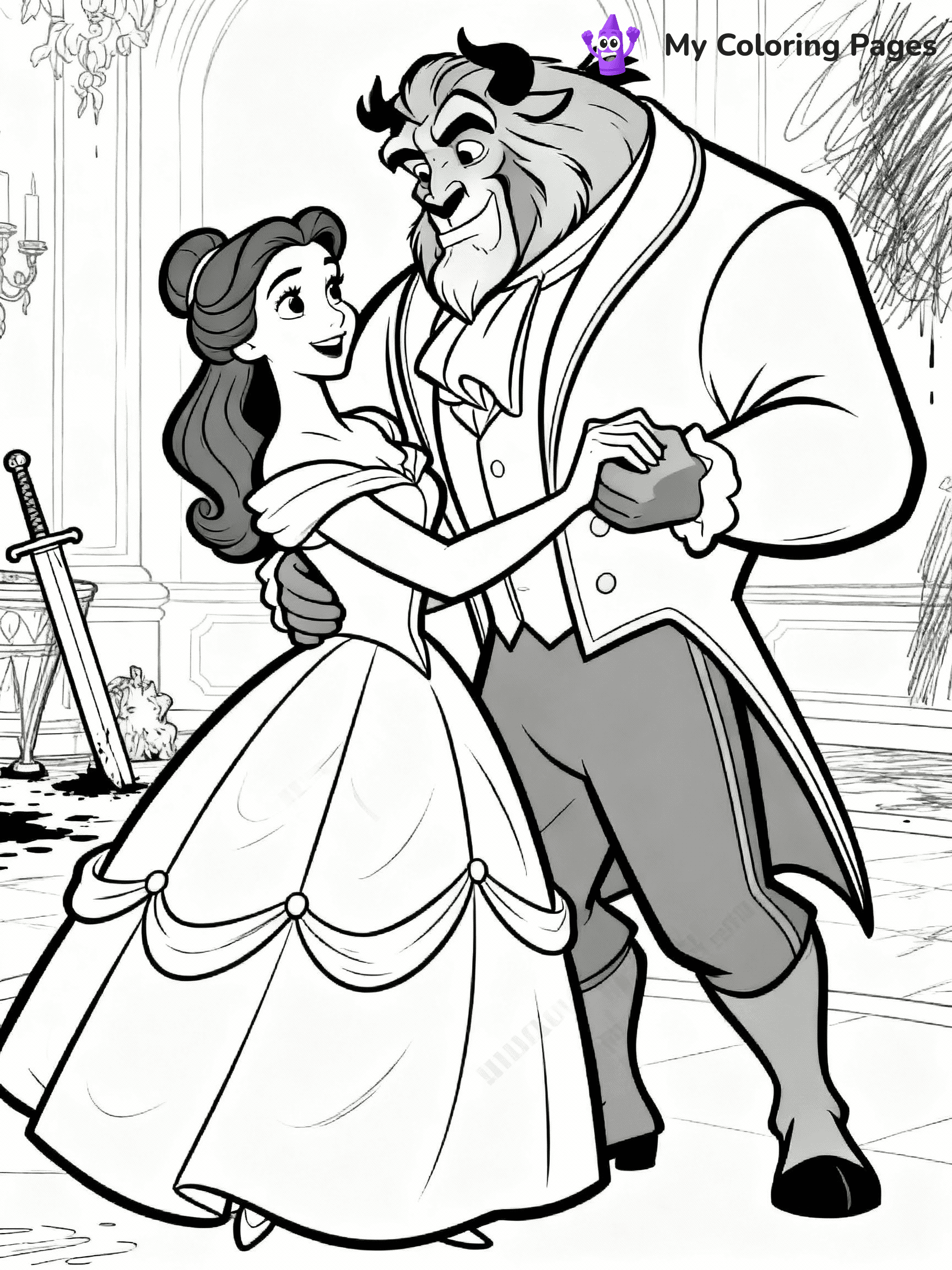 Belle Coloring Pages - 18