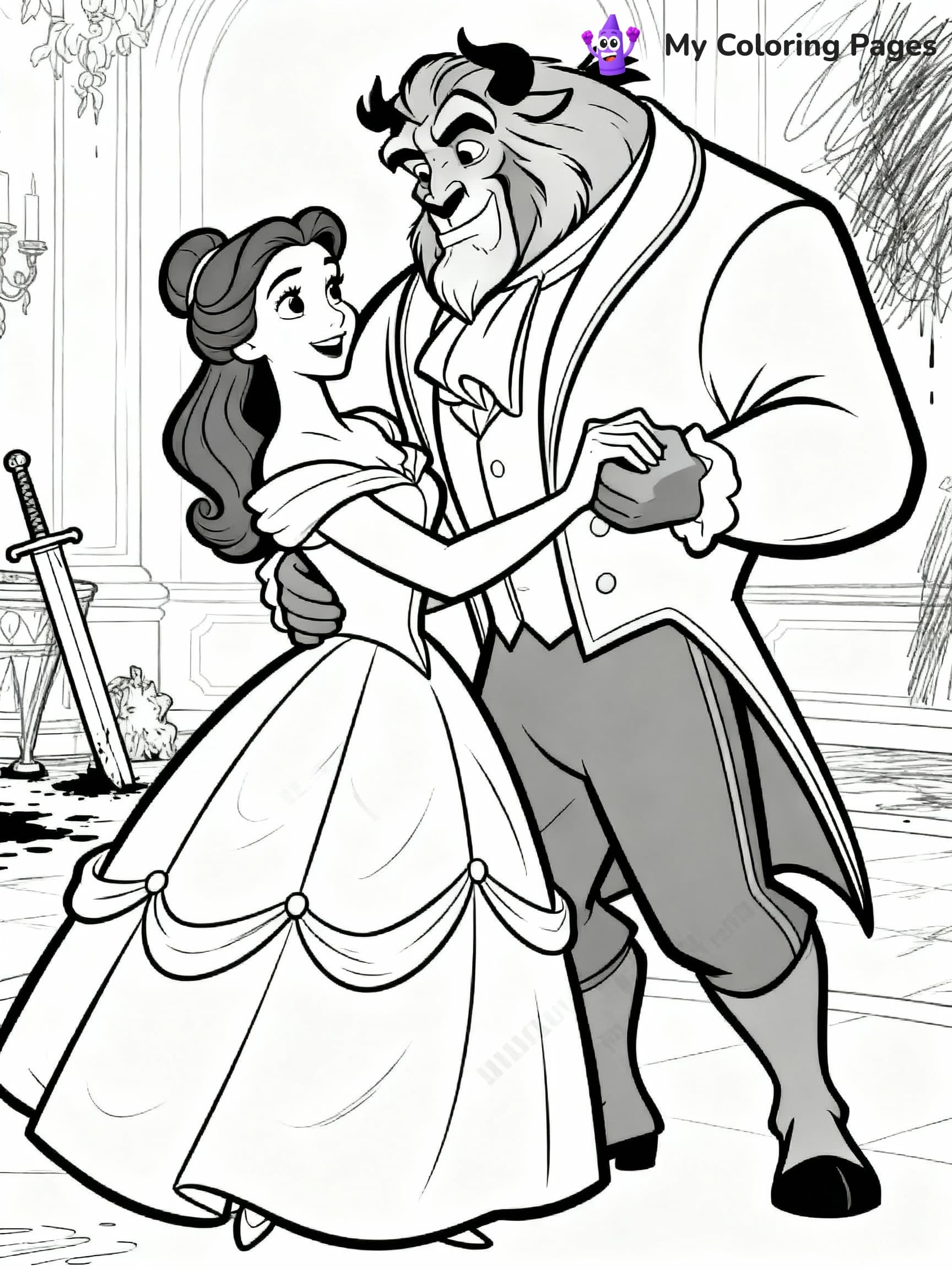 Belle Coloring Pages - 18