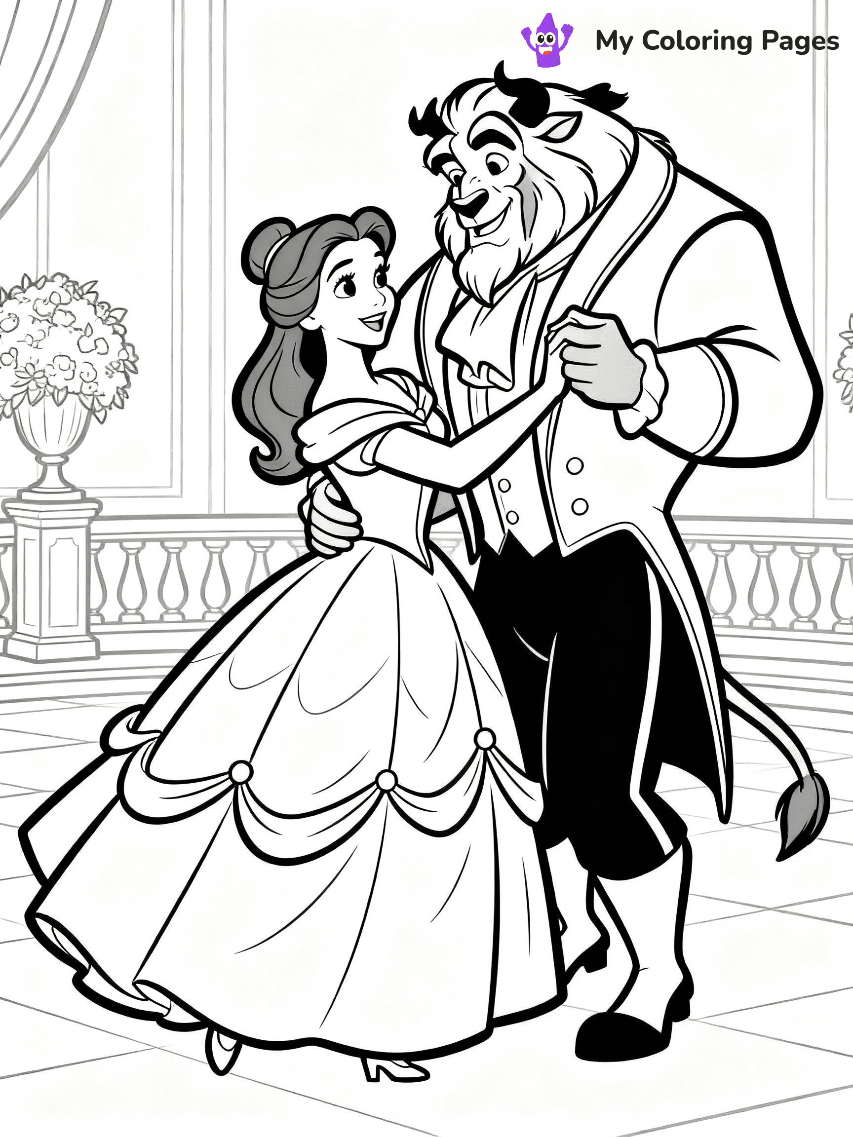 Belle Coloring Pages - 17