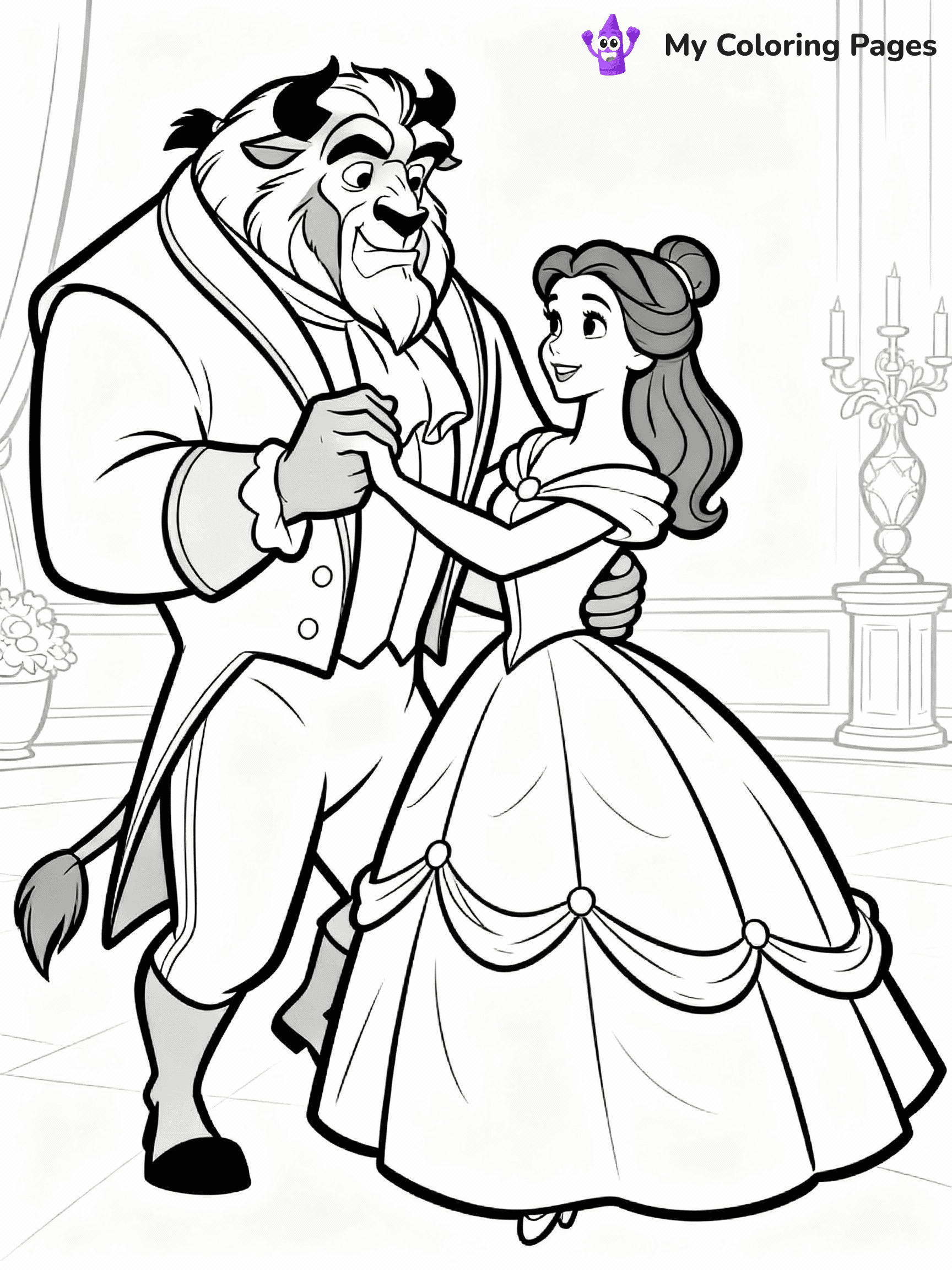 Belle Coloring Pages - 16