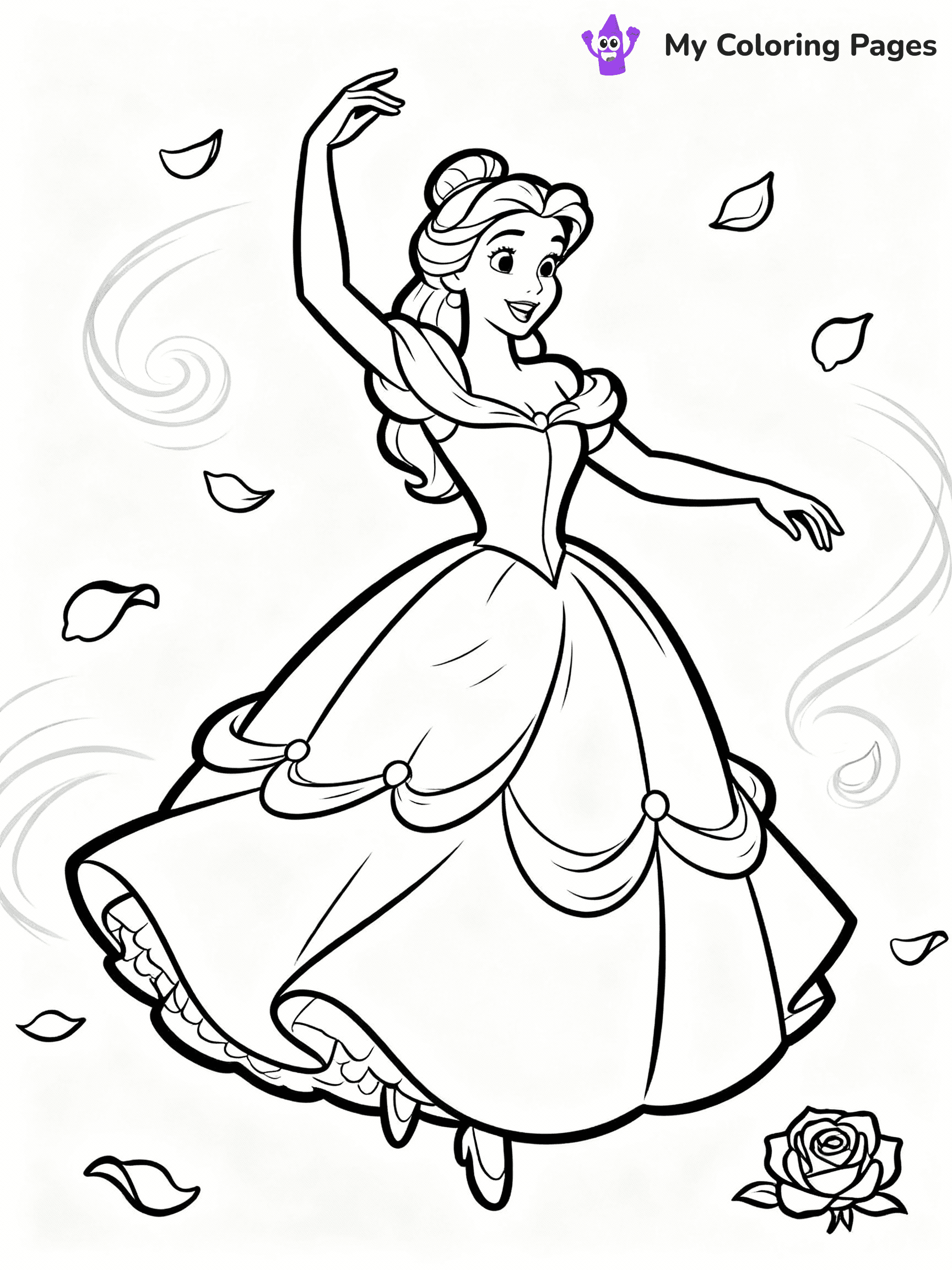 Belle Coloring Pages - 14
