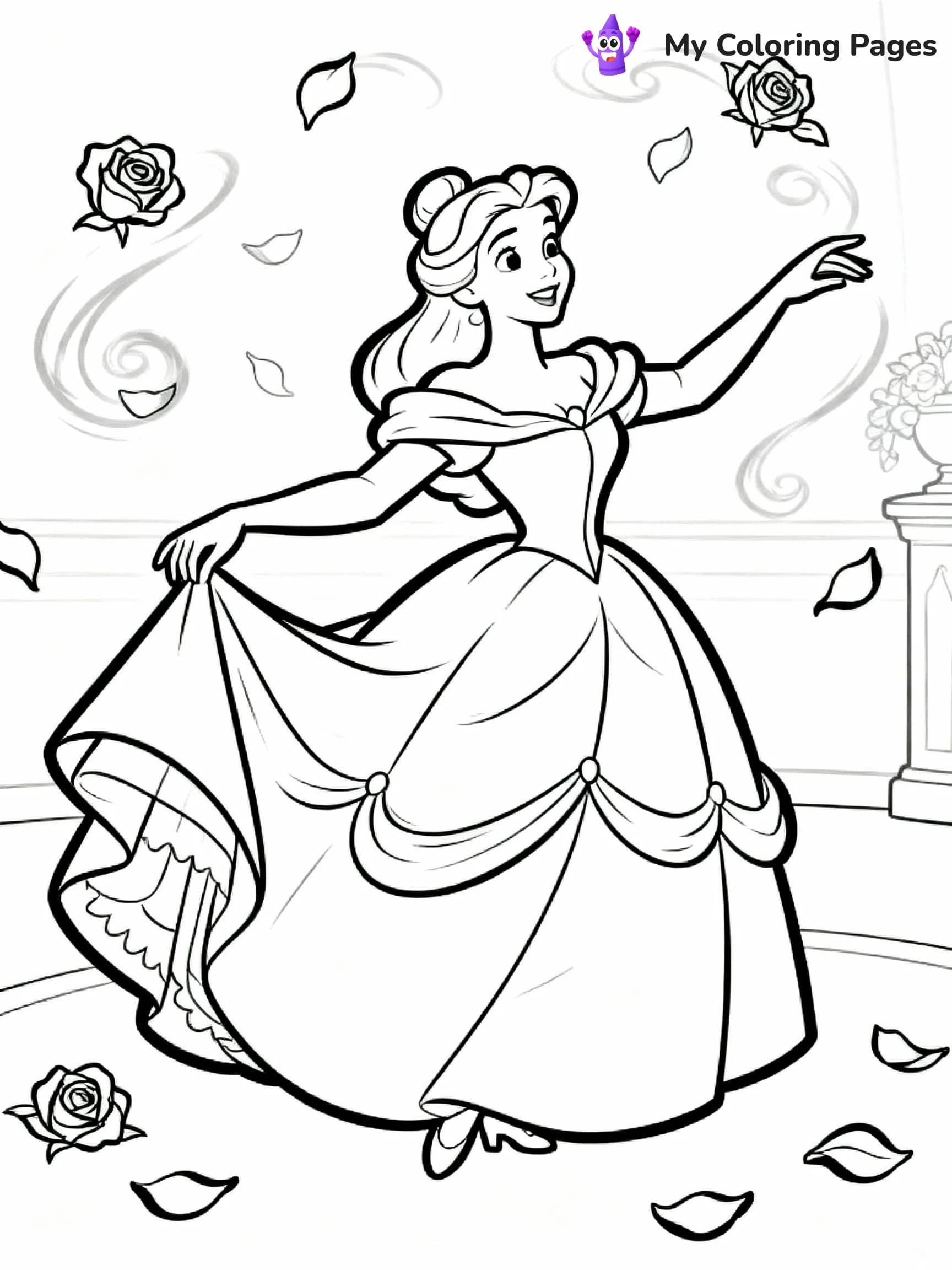 Belle Coloring Pages - 13