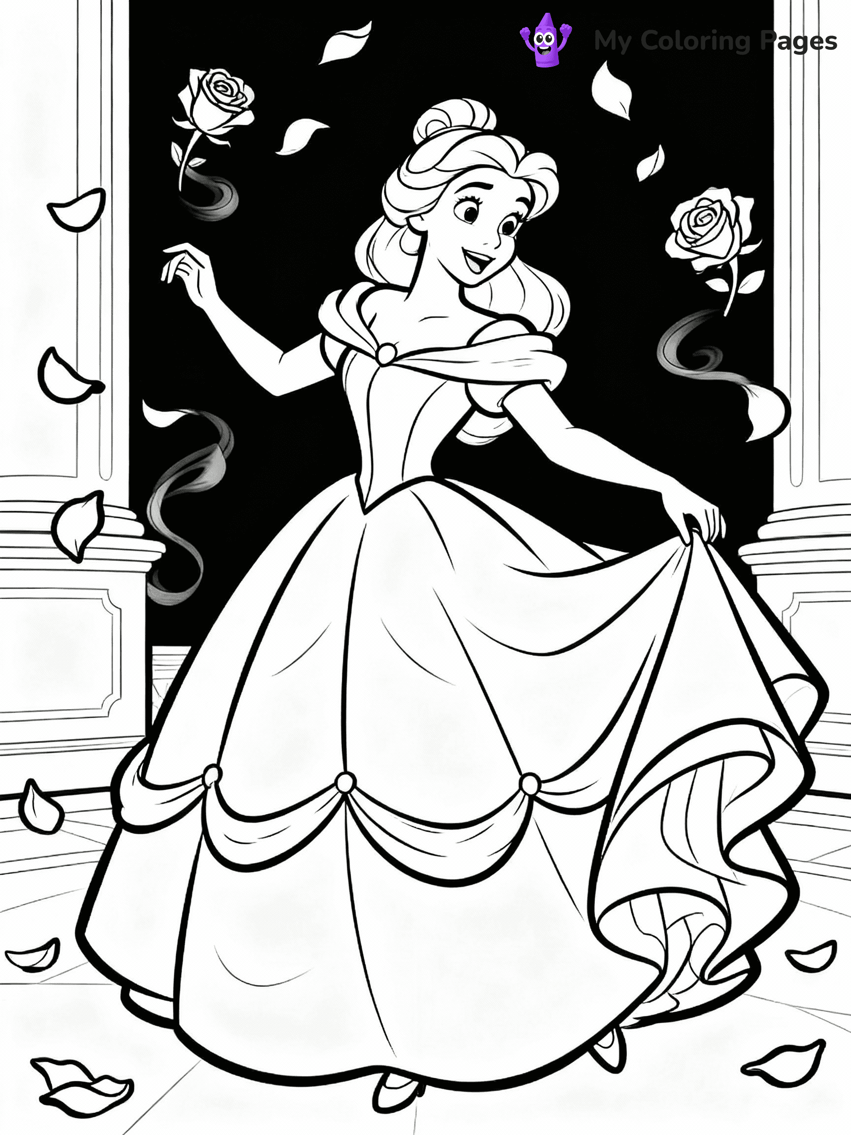 Belle Coloring Pages - 11