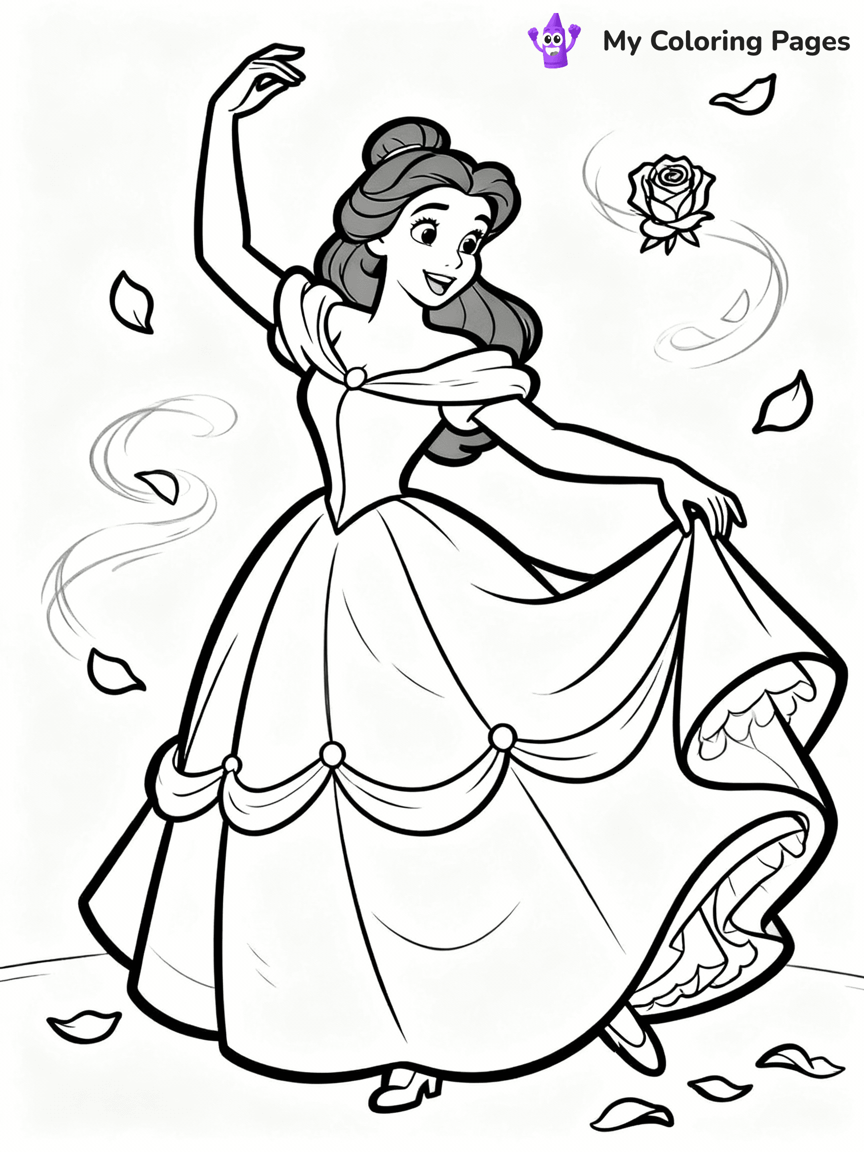 Belle Coloring Pages - 10