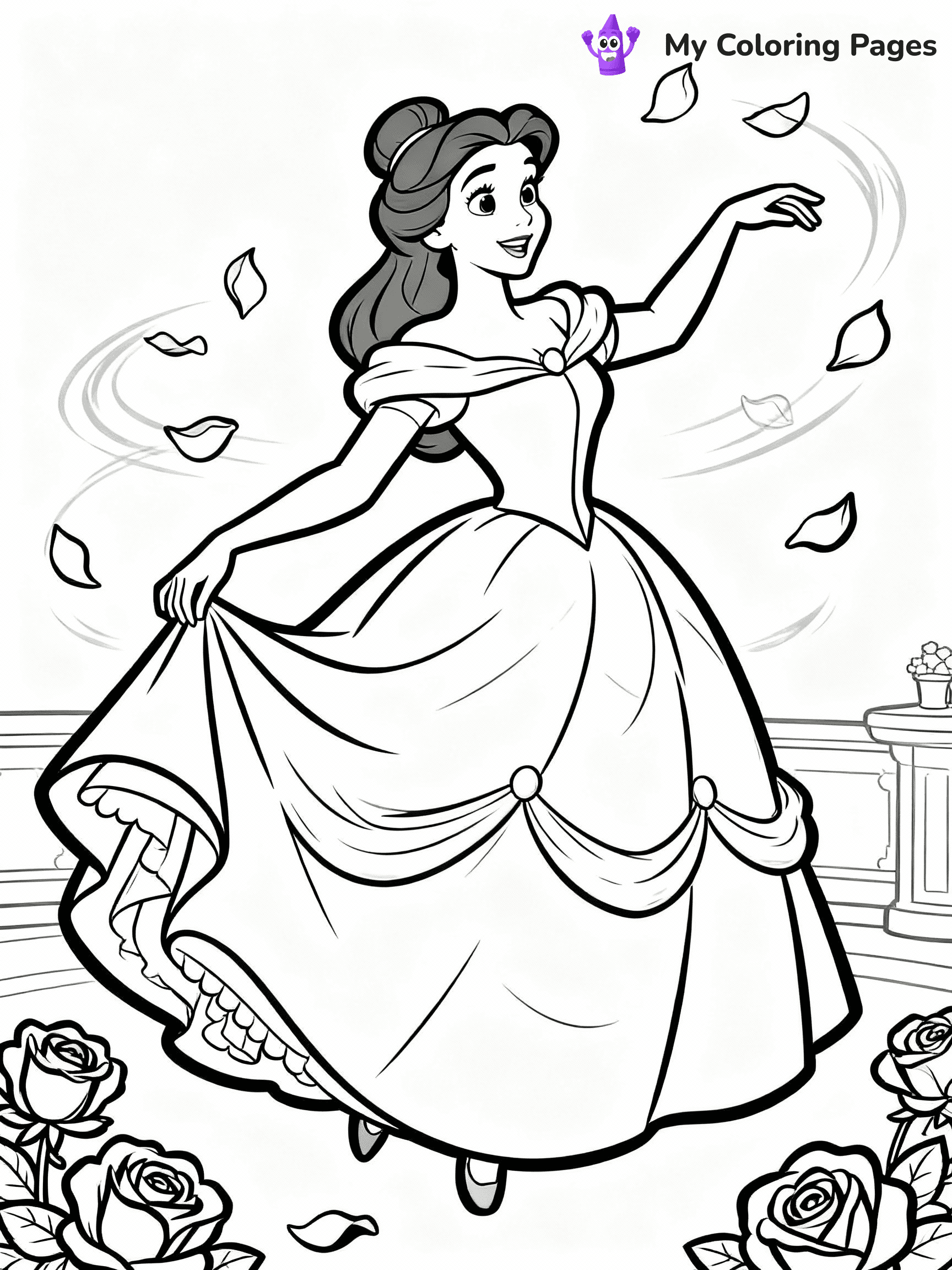 Belle Coloring Pages - 9
