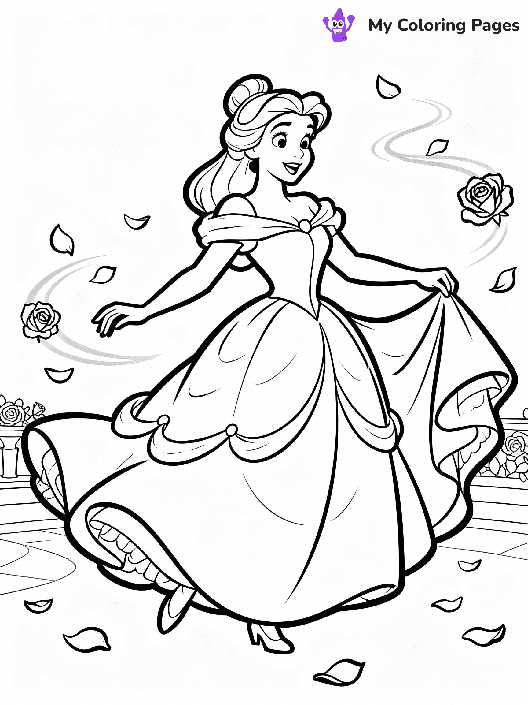 Belle Coloring Pages - 7