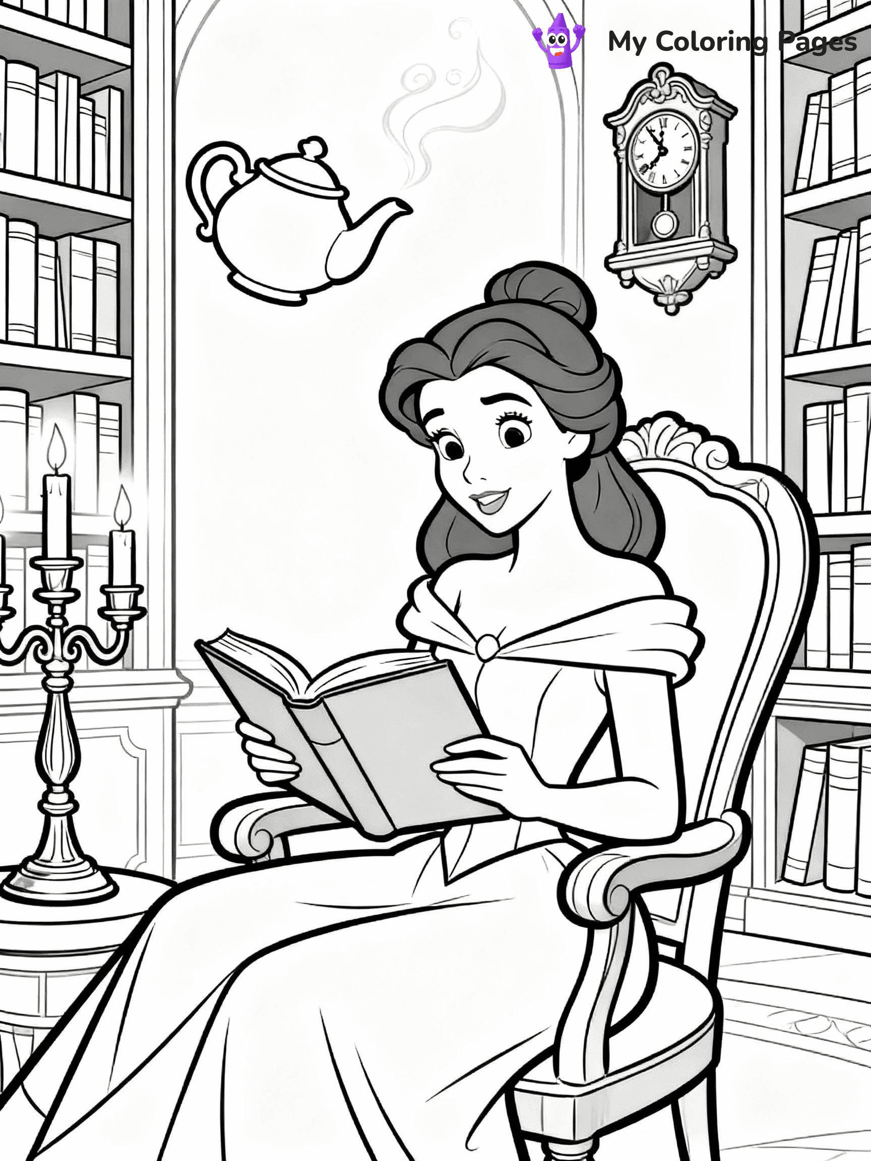 Belle Coloring Pages - 6