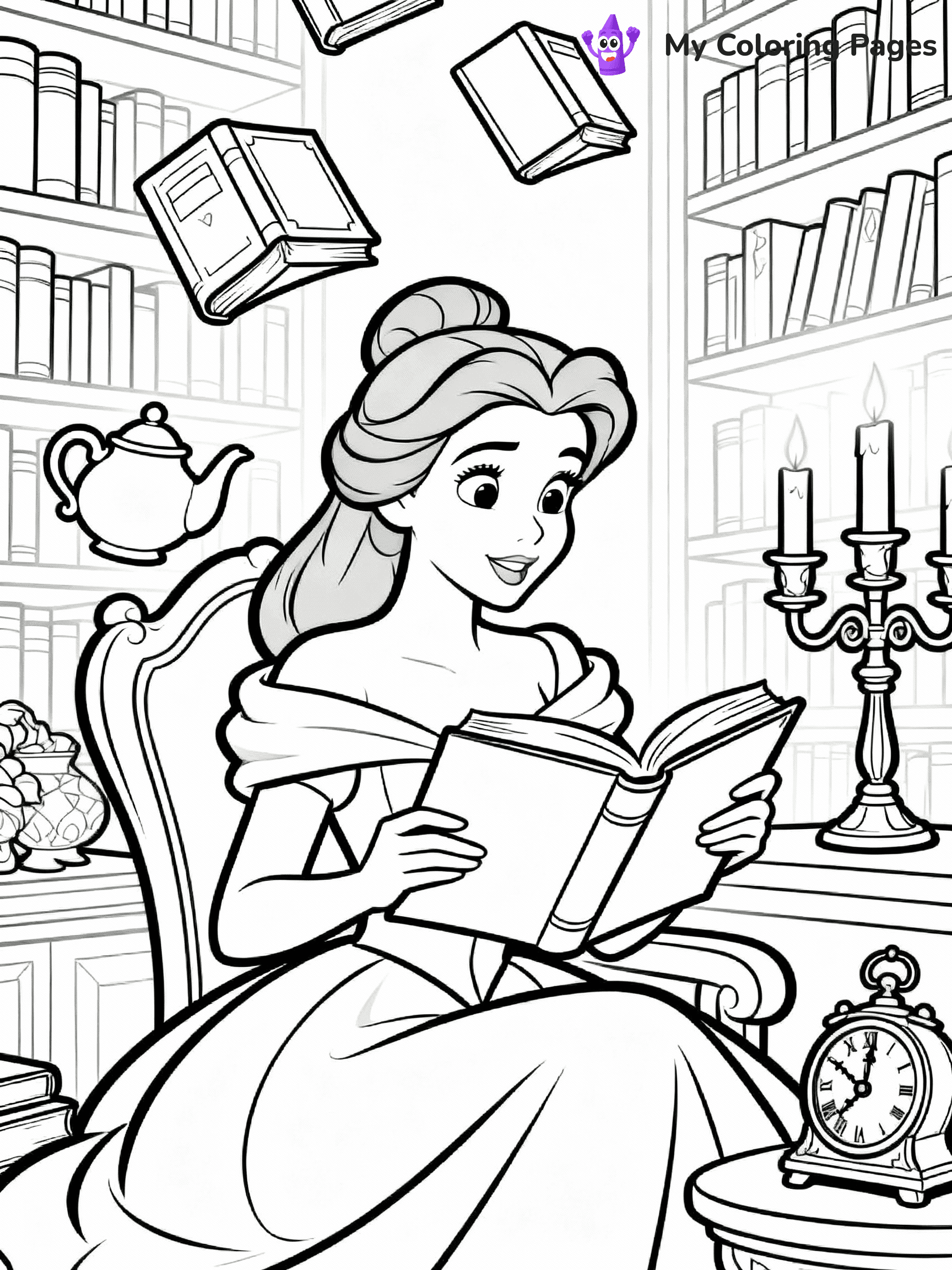 Belle Coloring Pages - 5
