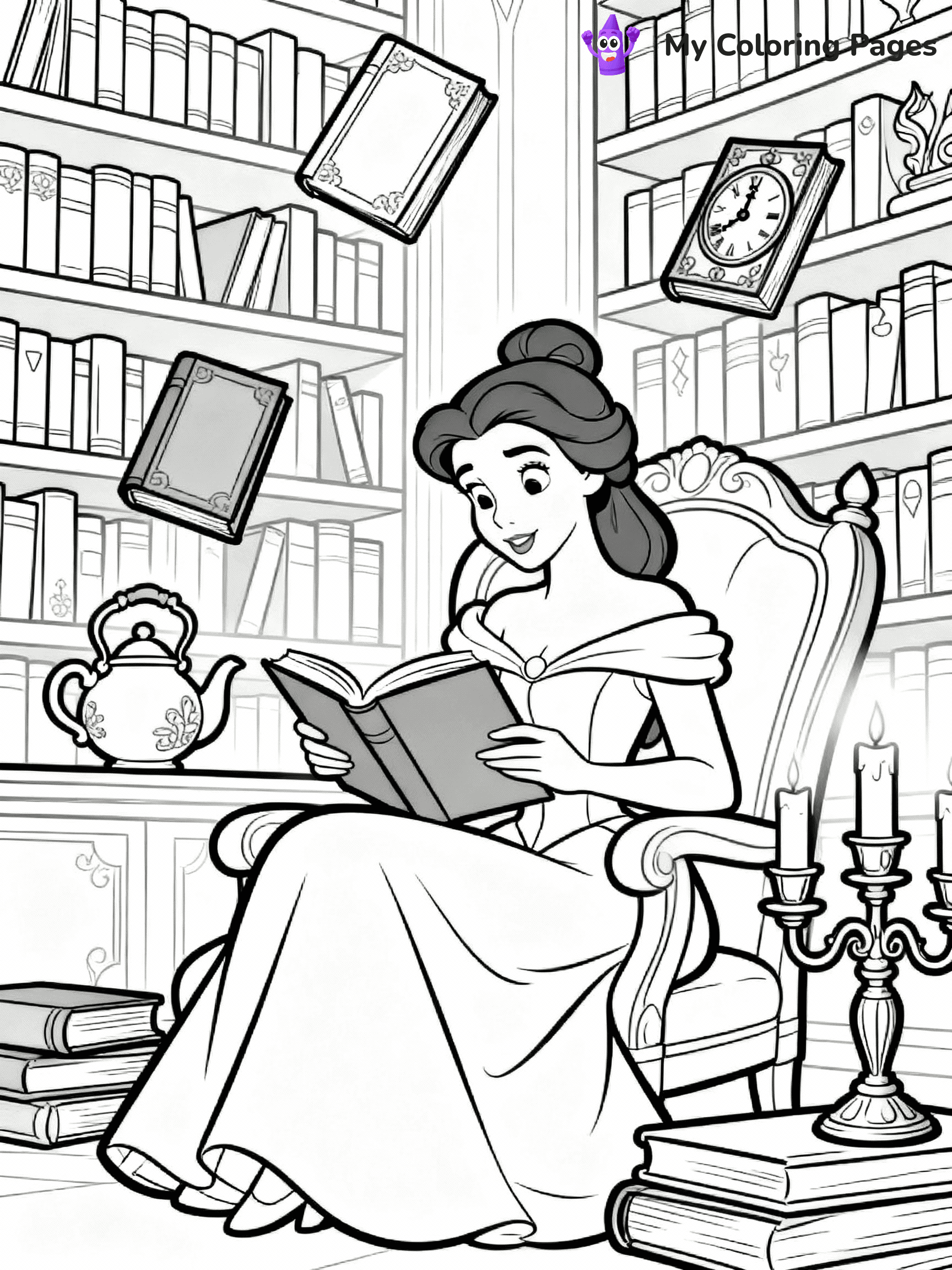 Belle Coloring Pages - 4