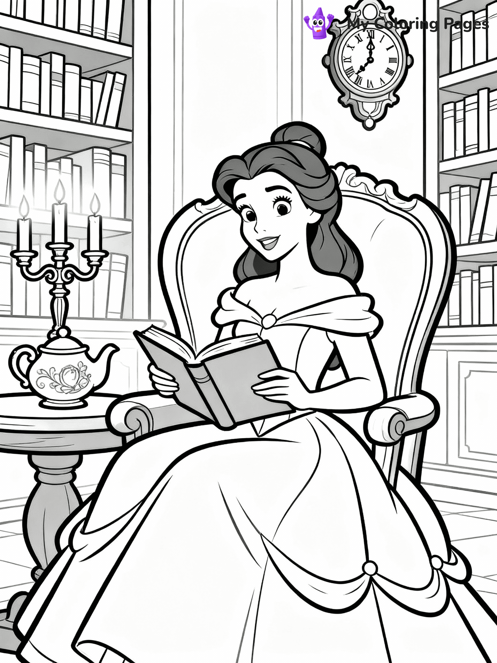 Belle Coloring Pages - 3