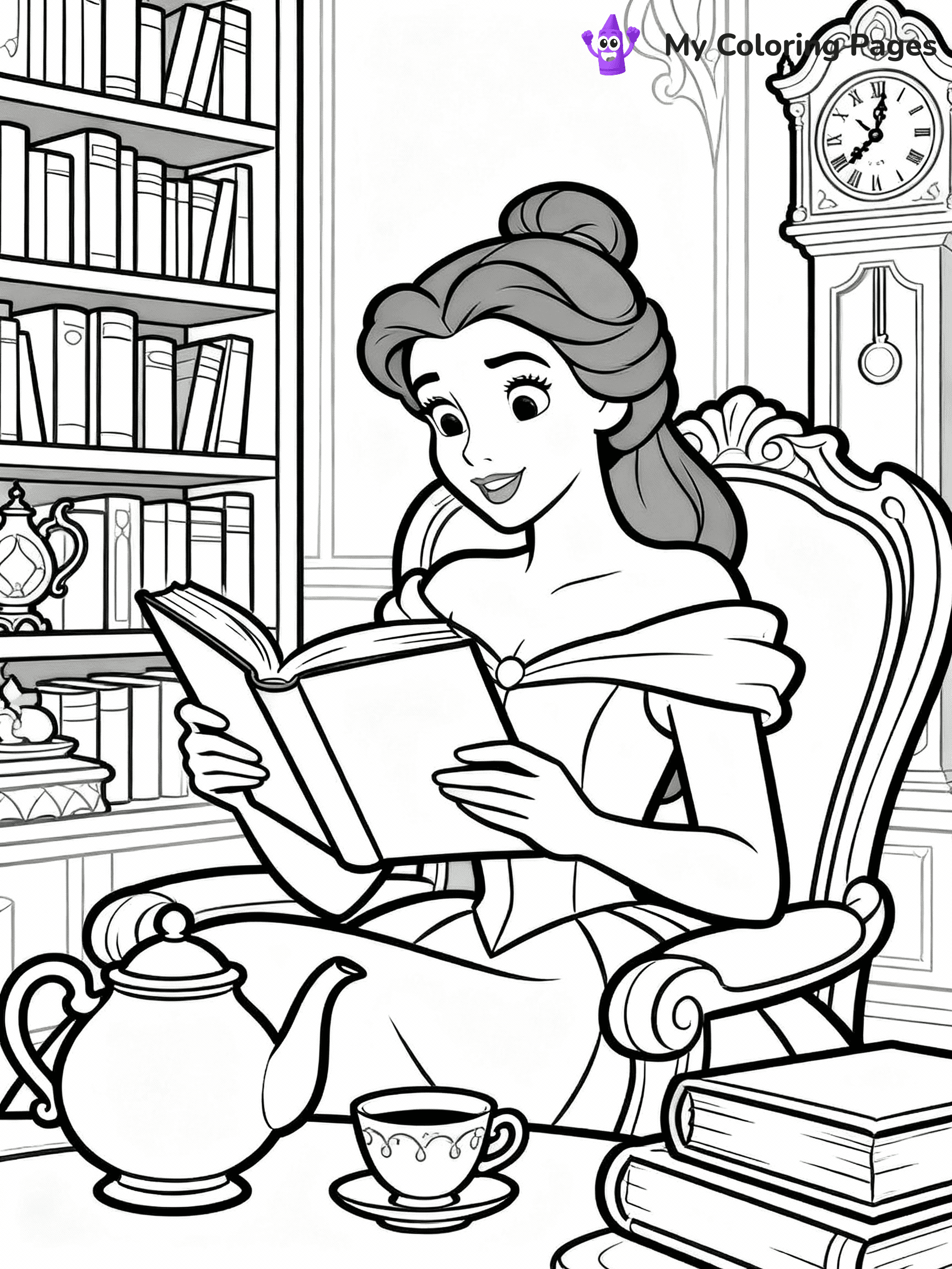Belle Coloring Pages - 2