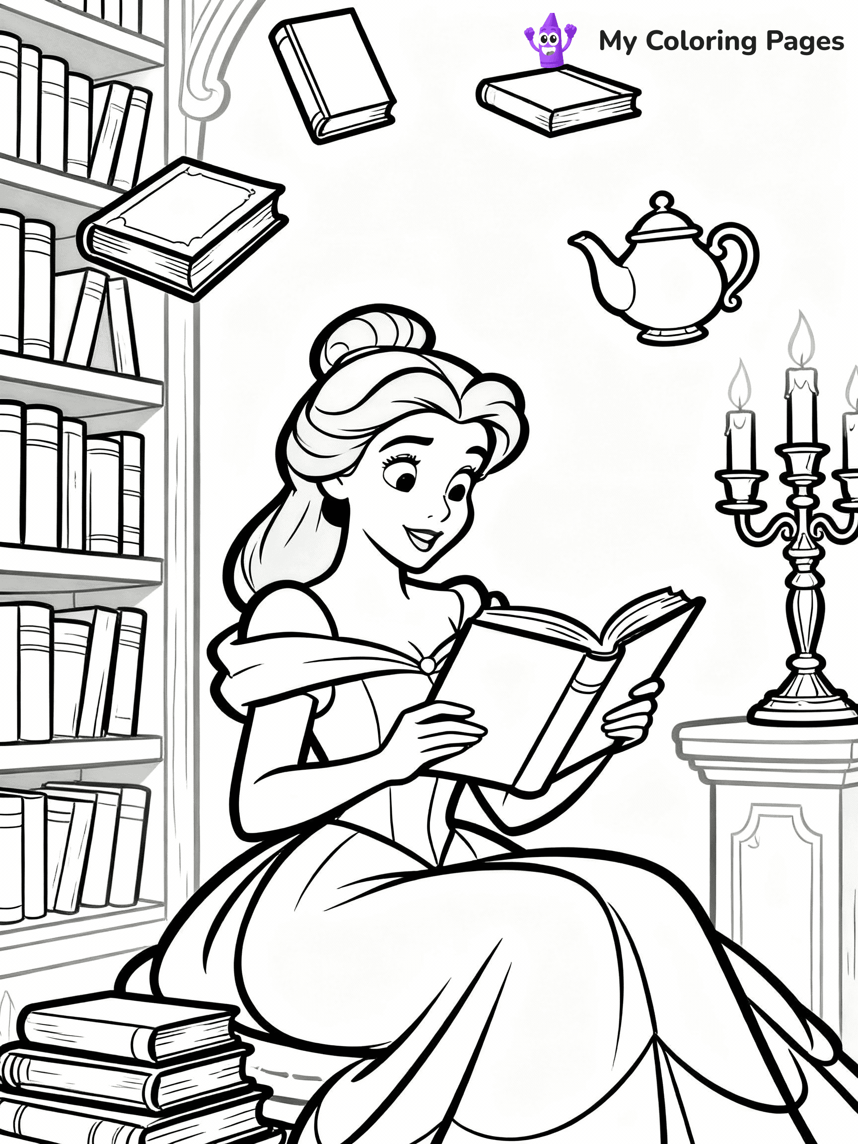 Belle Coloring Pages - 1