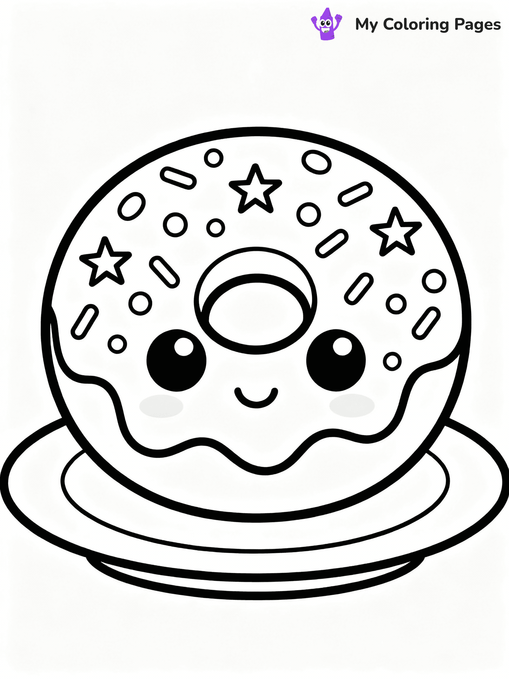 Donut Coloring Pages - 30