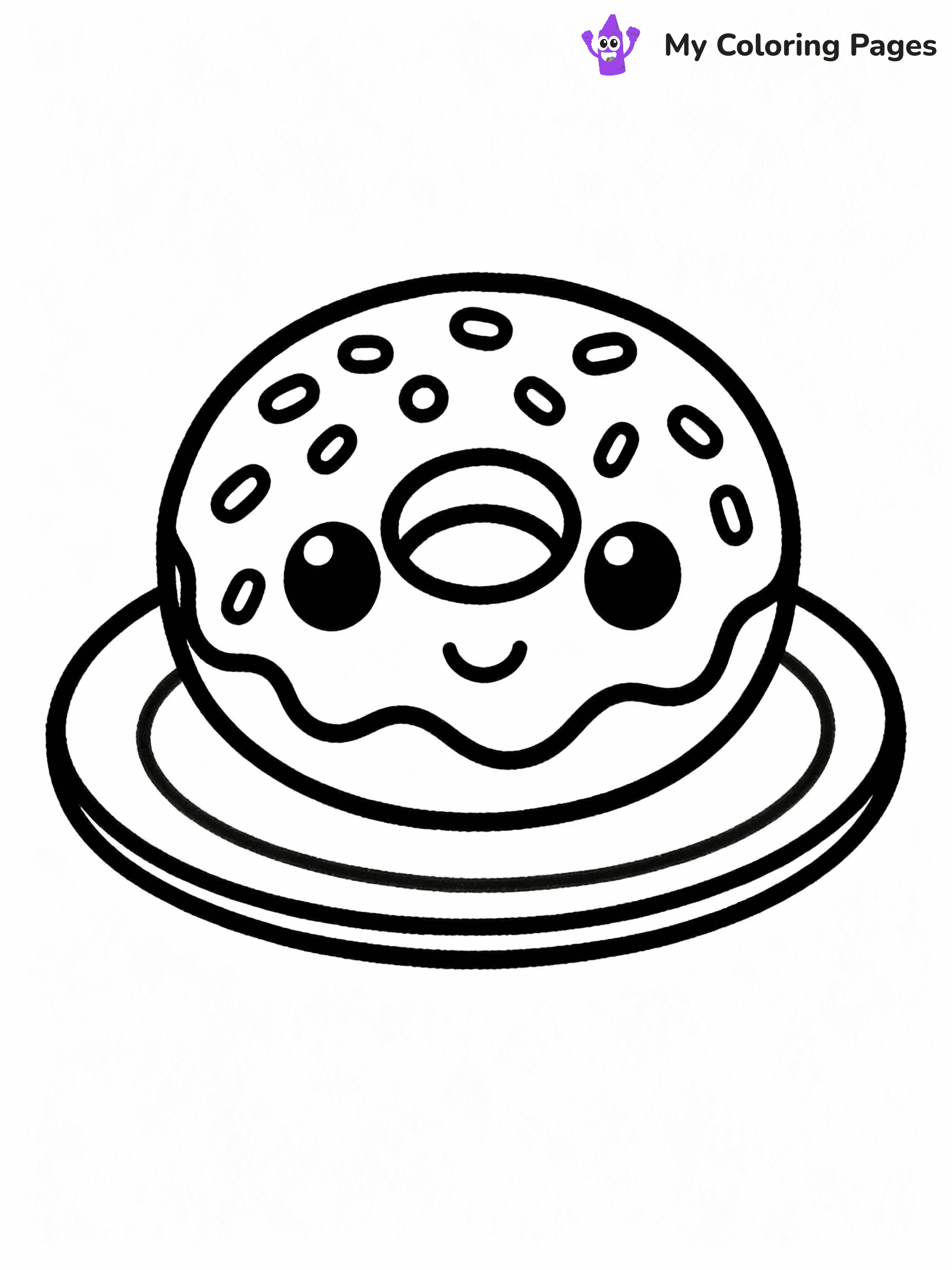 Donut Coloring Pages - 28