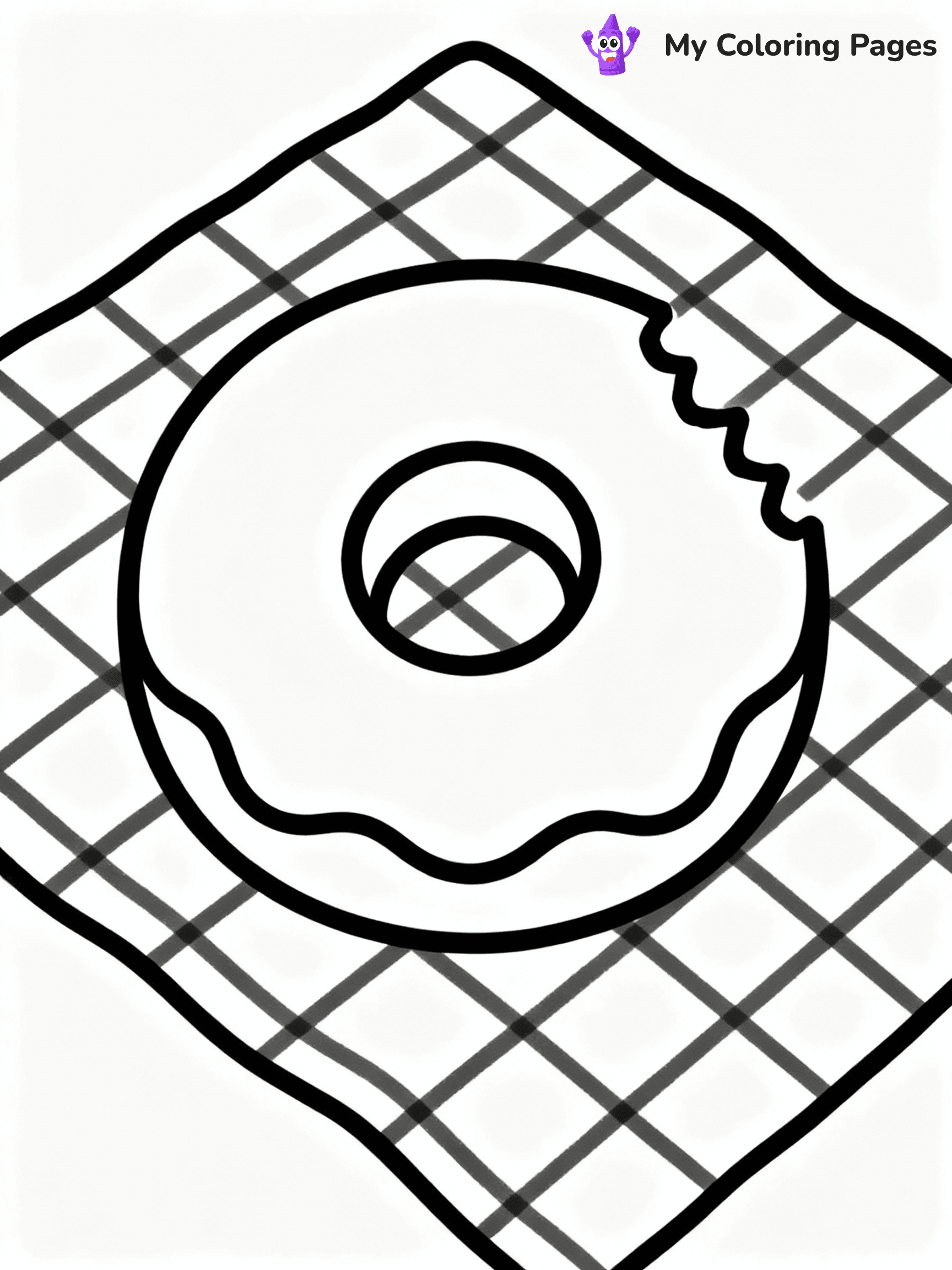 Donut Coloring Pages - 25