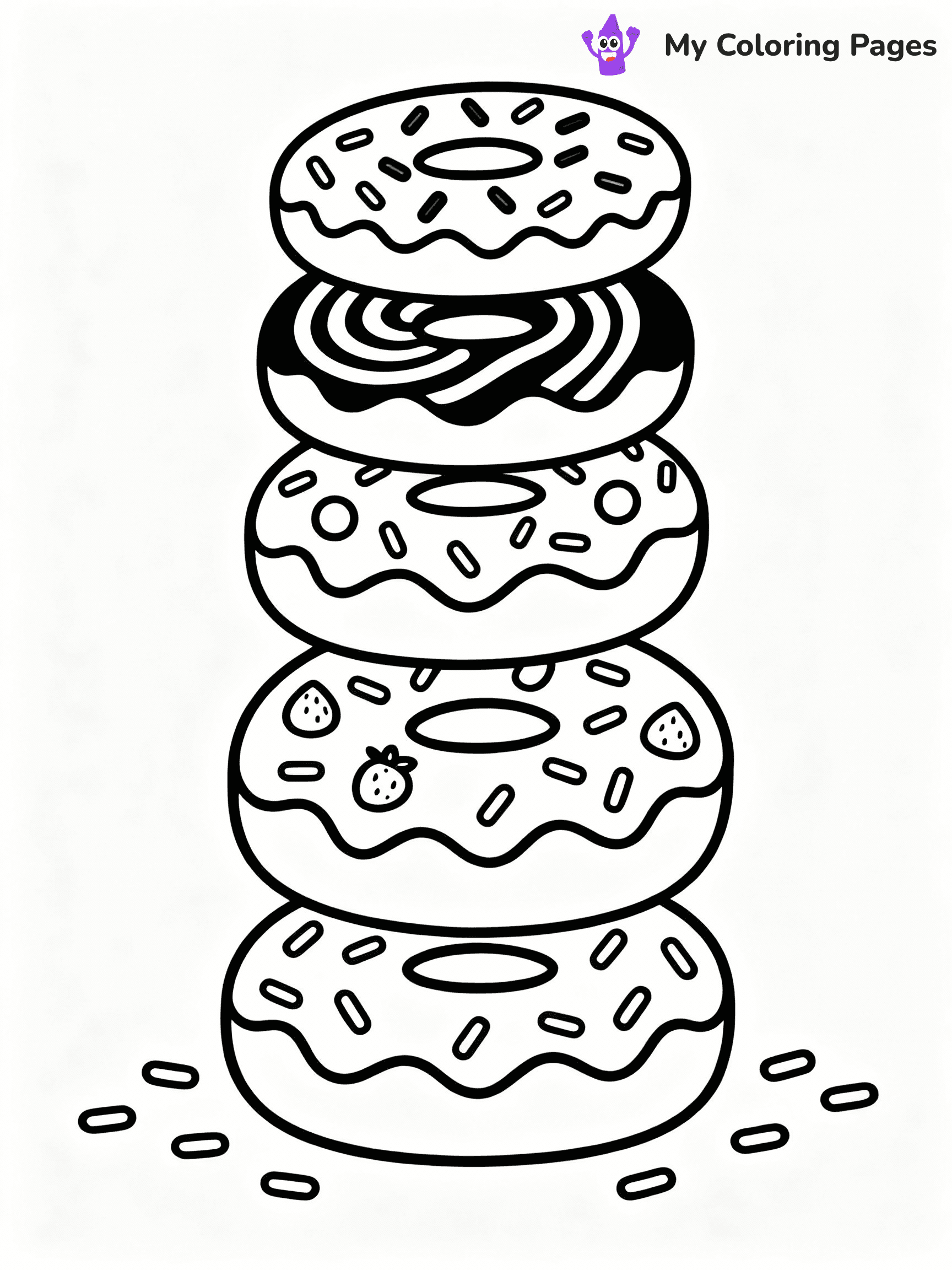 Donut Coloring Pages - 14