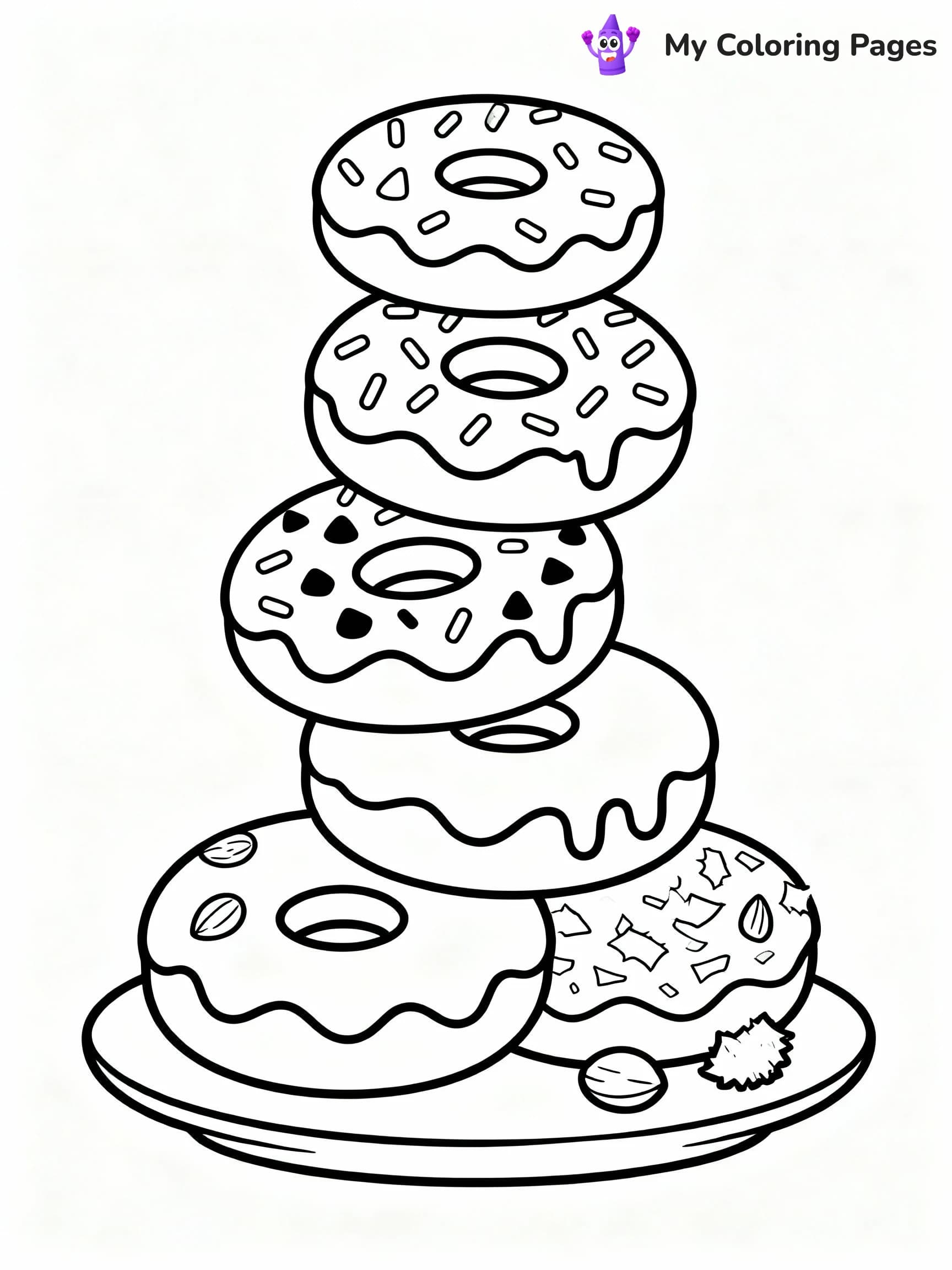 Donut Coloring Pages - 10