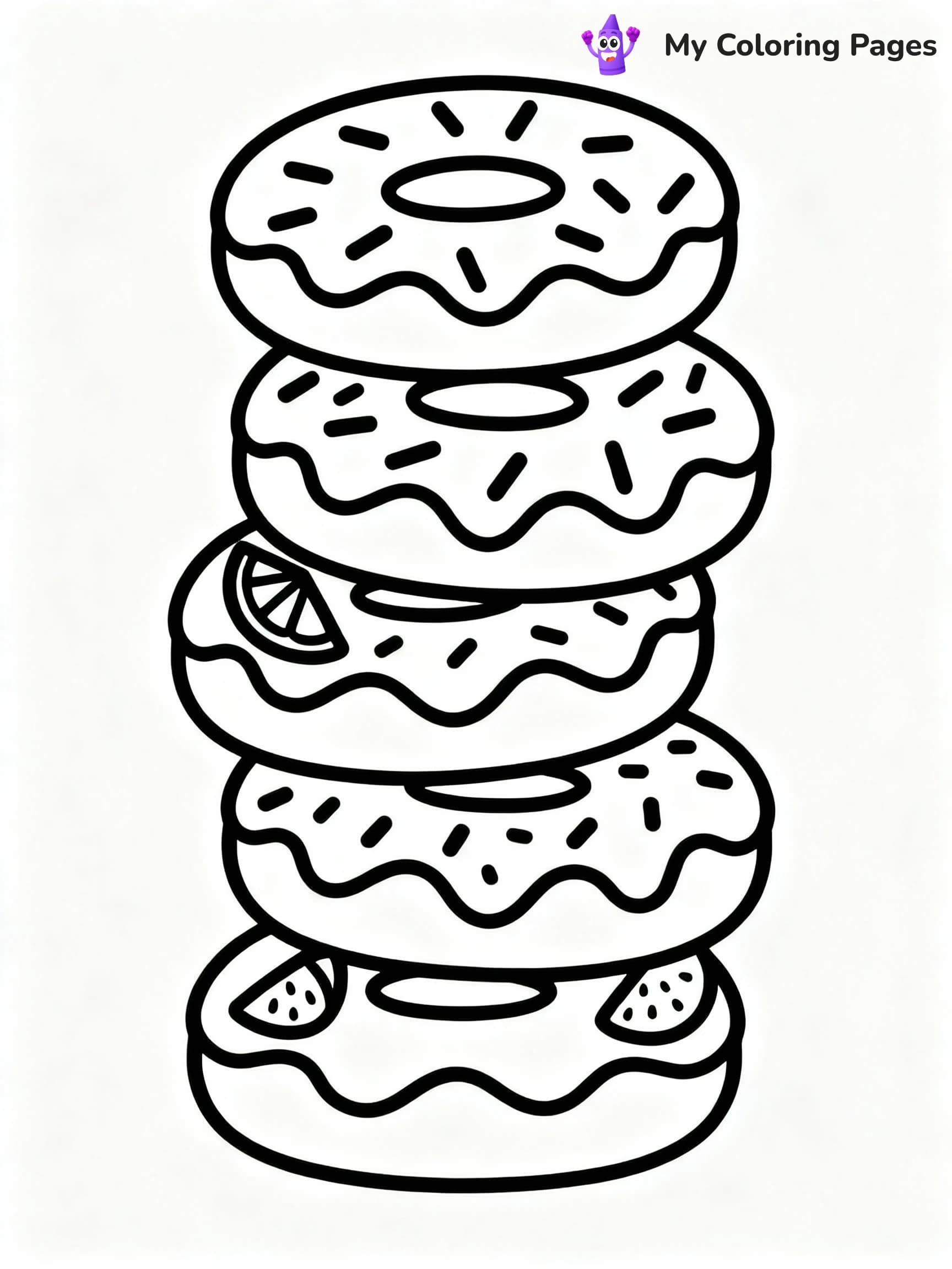 Donut Coloring Pages - 9