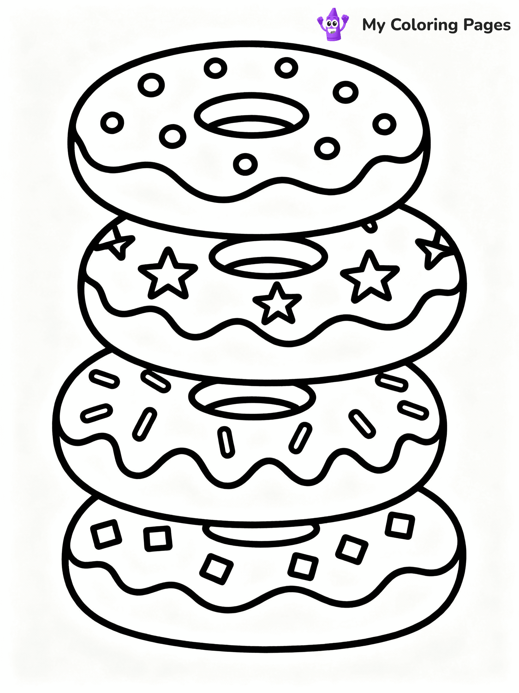 Donut Coloring Pages - 7