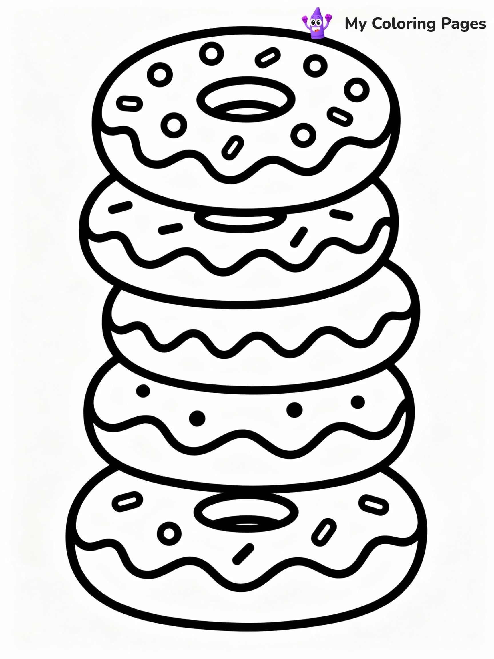 Donut Coloring Pages - 6