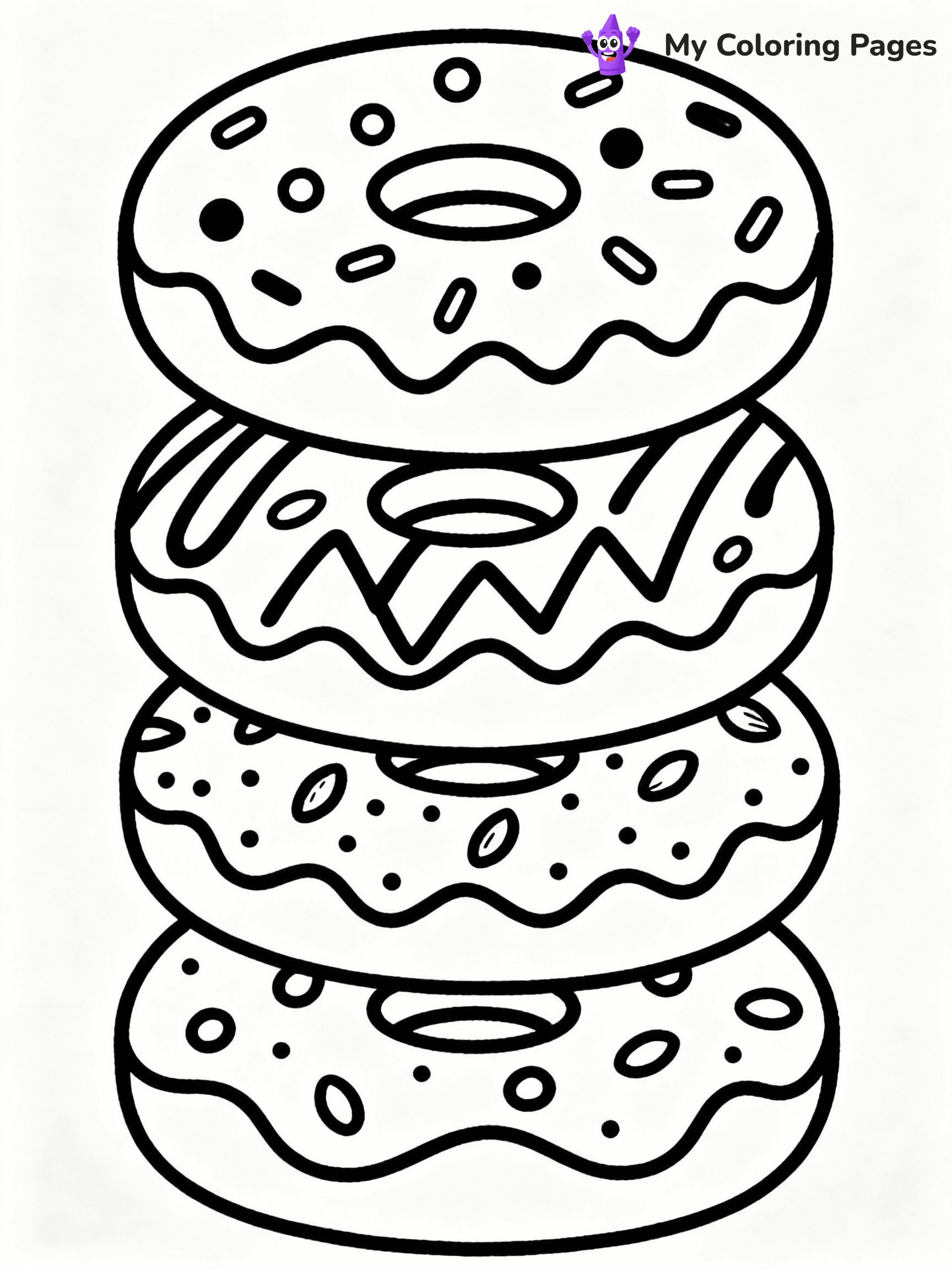 Donut Coloring Pages - 5