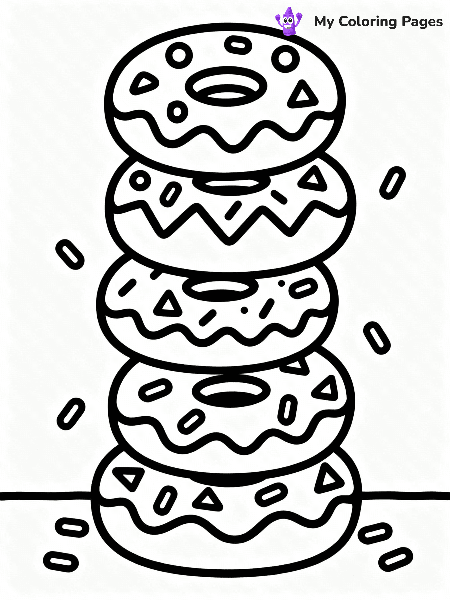 Donut Coloring Pages - 4