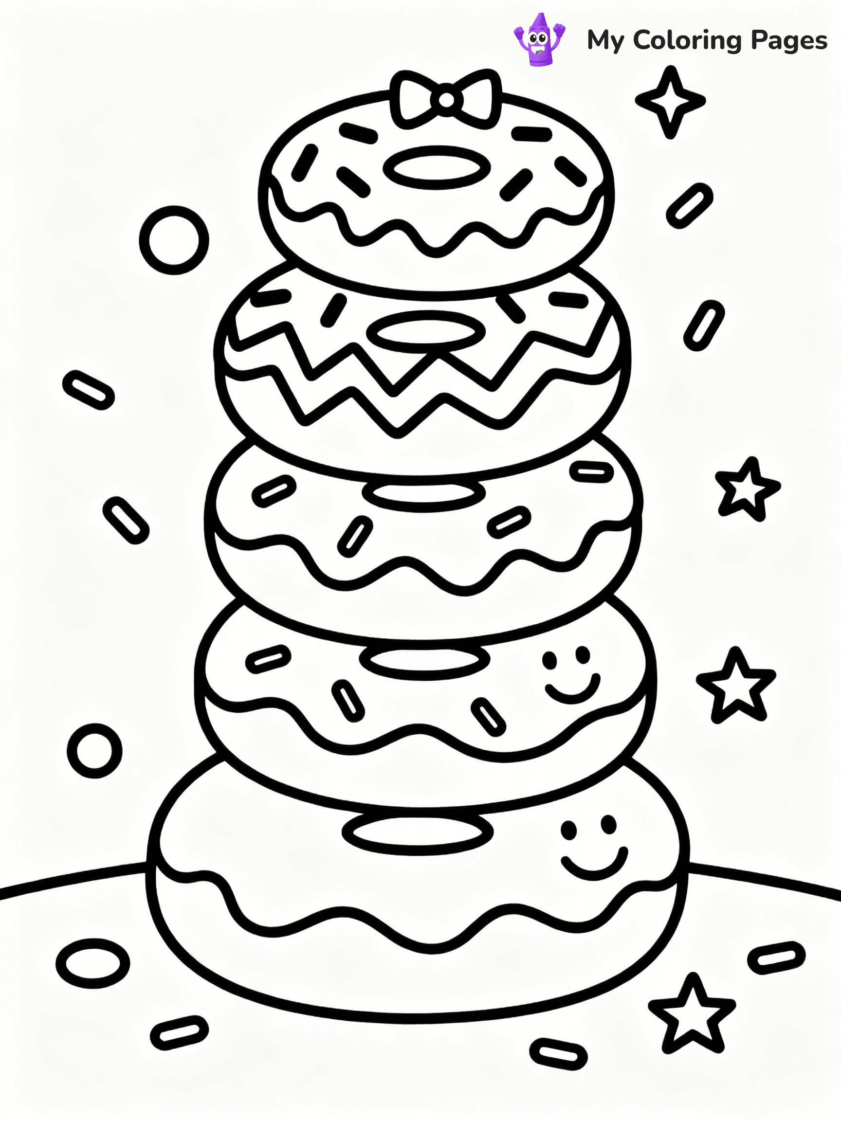 Donut Coloring Pages - 3