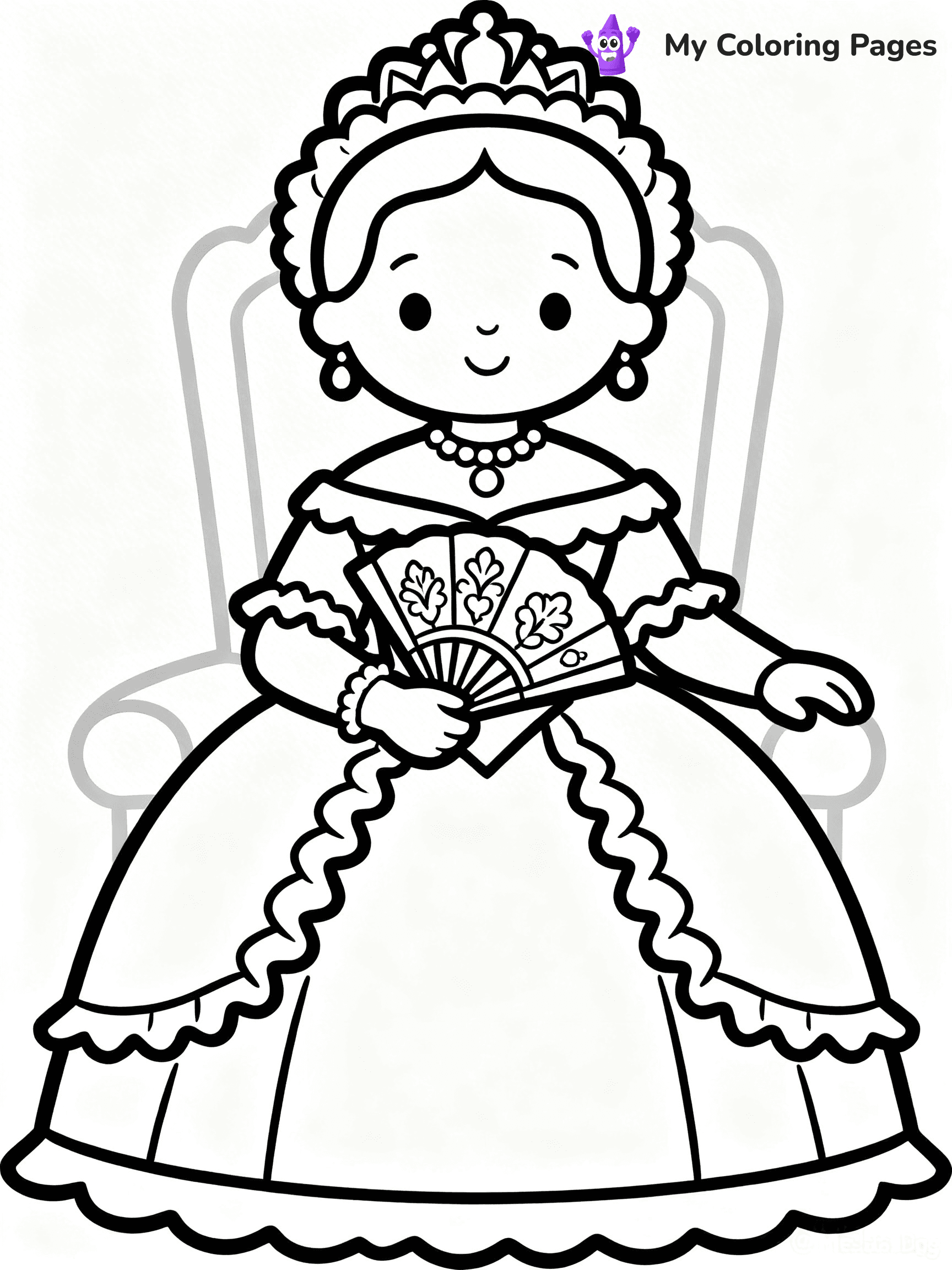 Queen Coloring Pages - 77