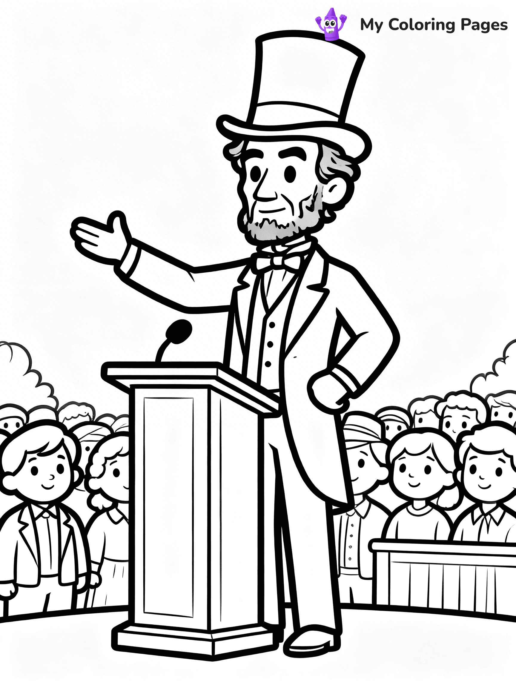 Abraham Lincoln Coloring Pages - 24