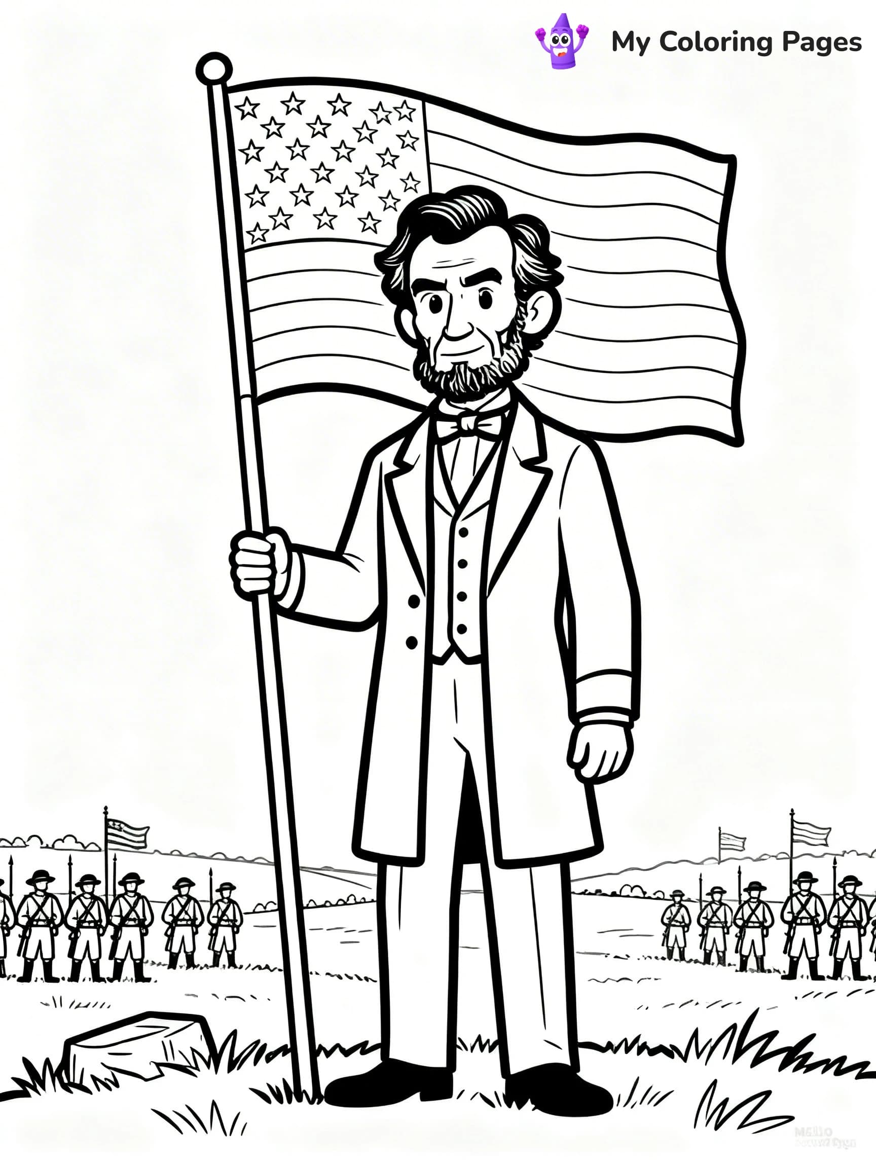 Abraham Lincoln Coloring Pages - 17