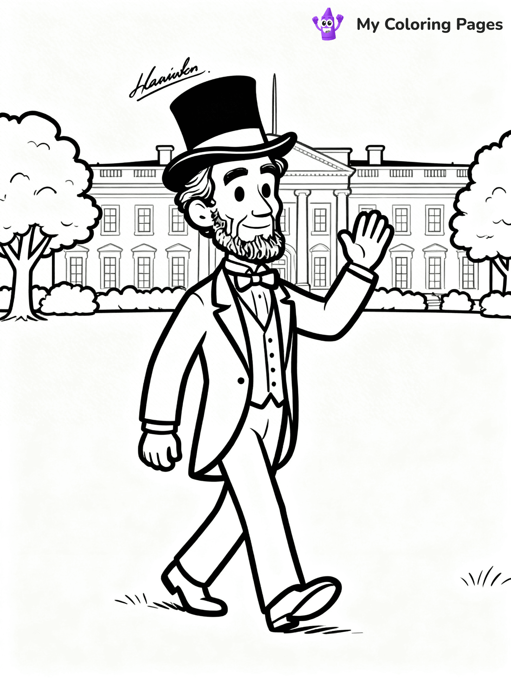 Abraham Lincoln Coloring Pages - 6