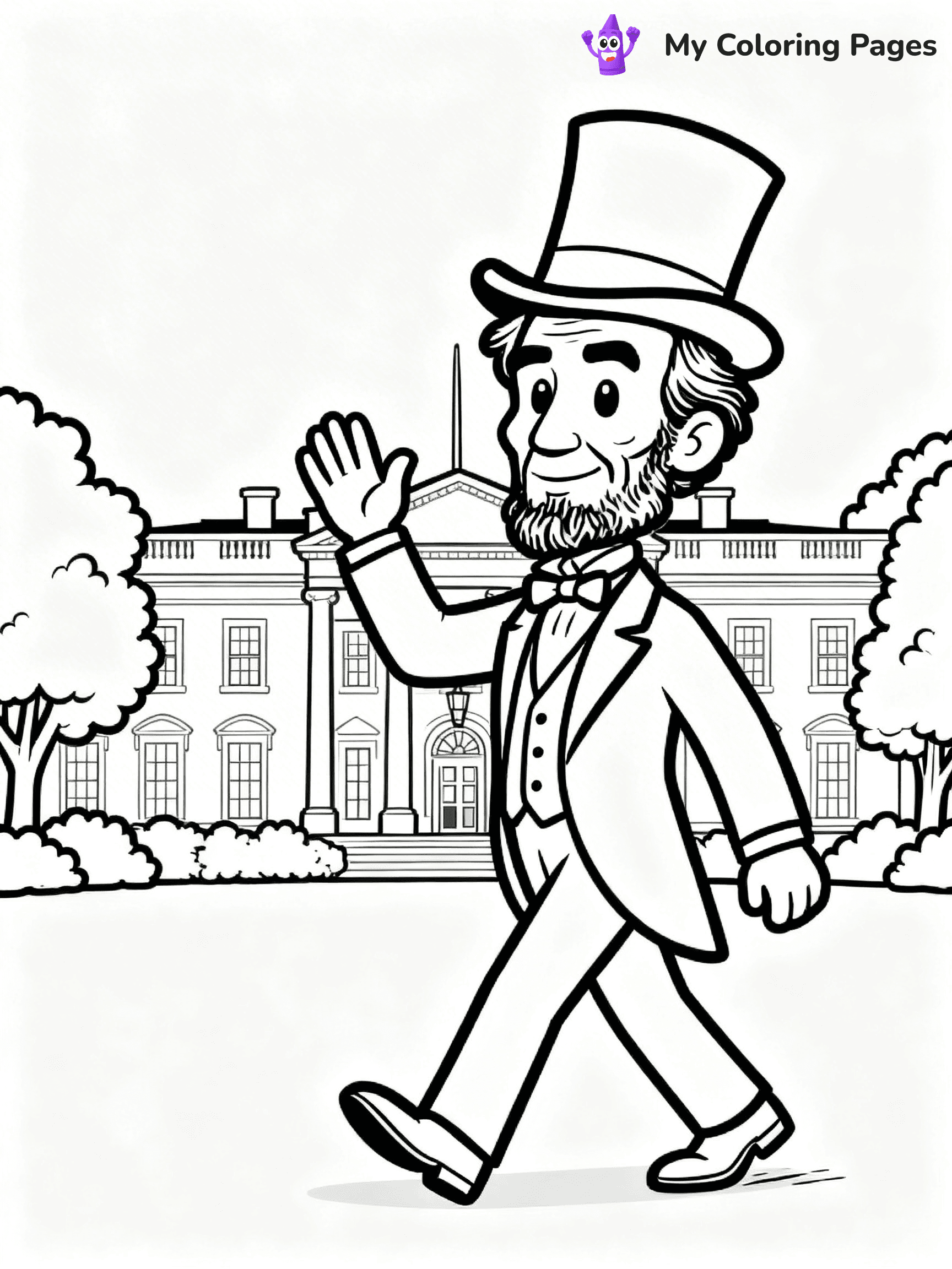 Abraham Lincoln Coloring Pages - 3