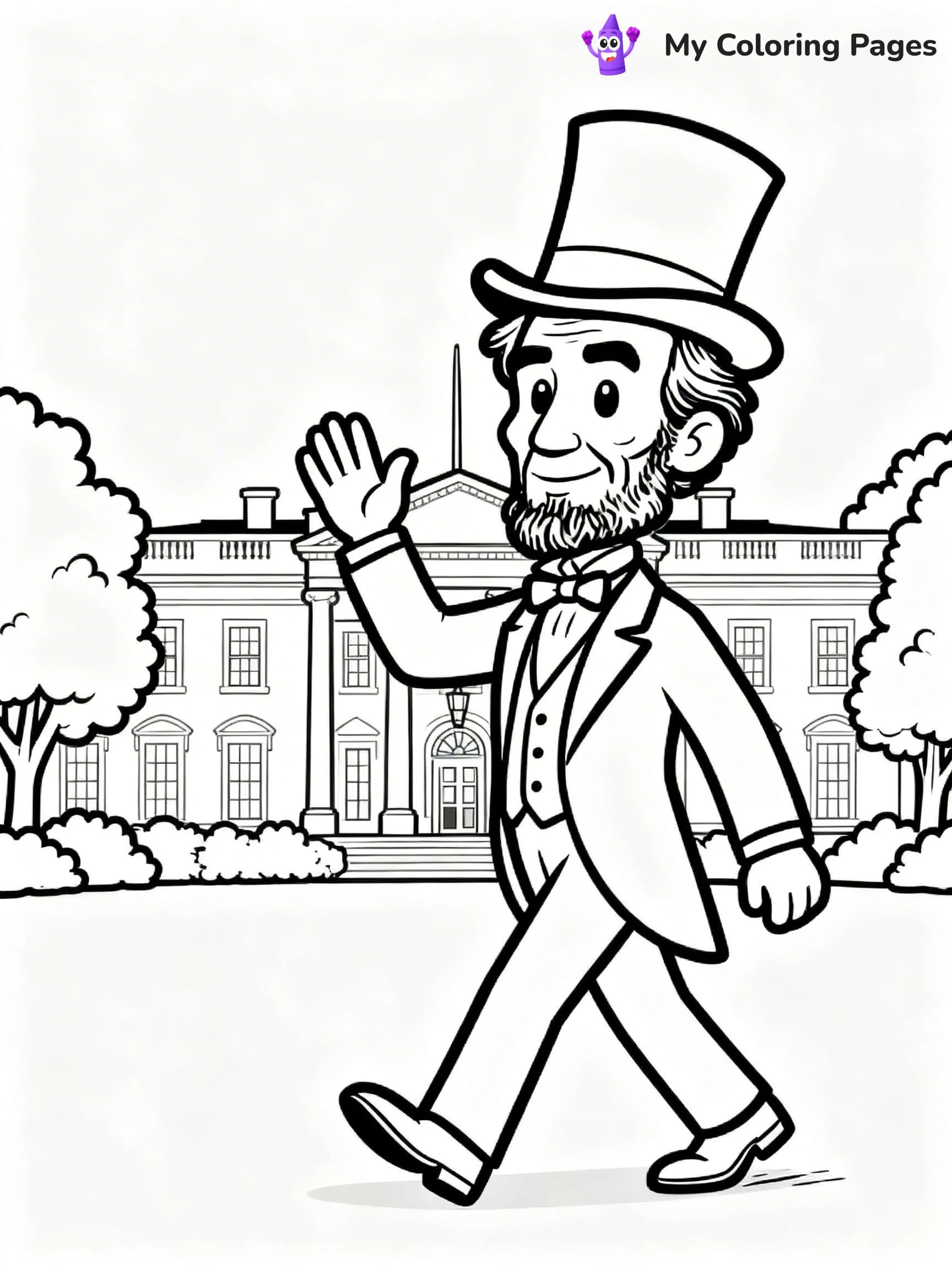 Abraham Lincoln Coloring Pages - 3