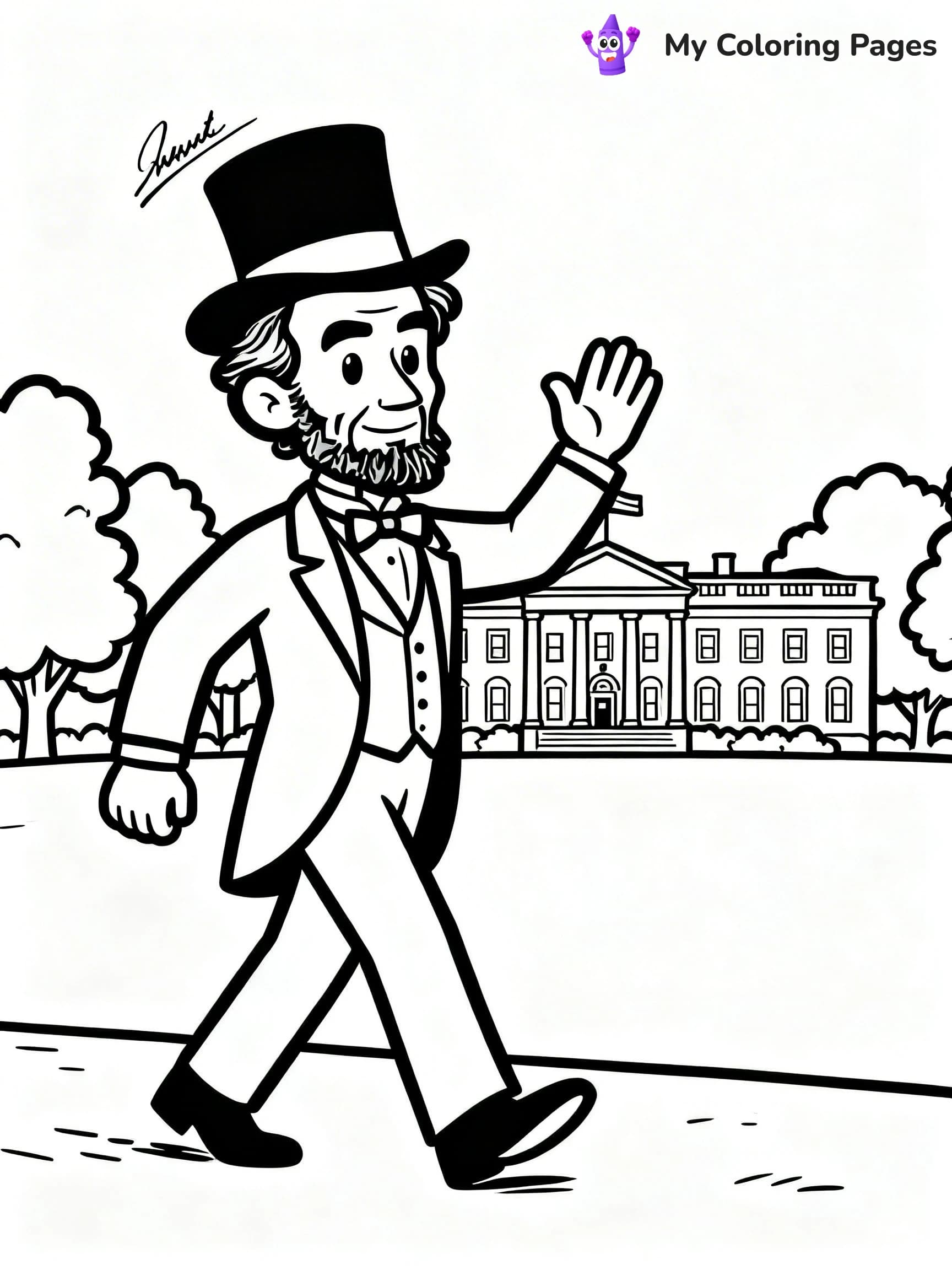 Abraham Lincoln Coloring Pages - 2