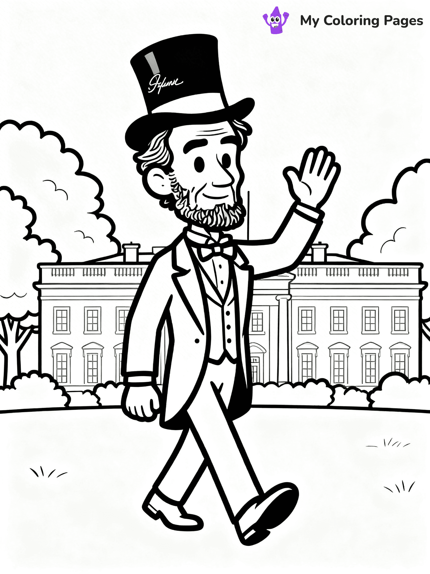Abraham Lincoln Coloring Pages - 1